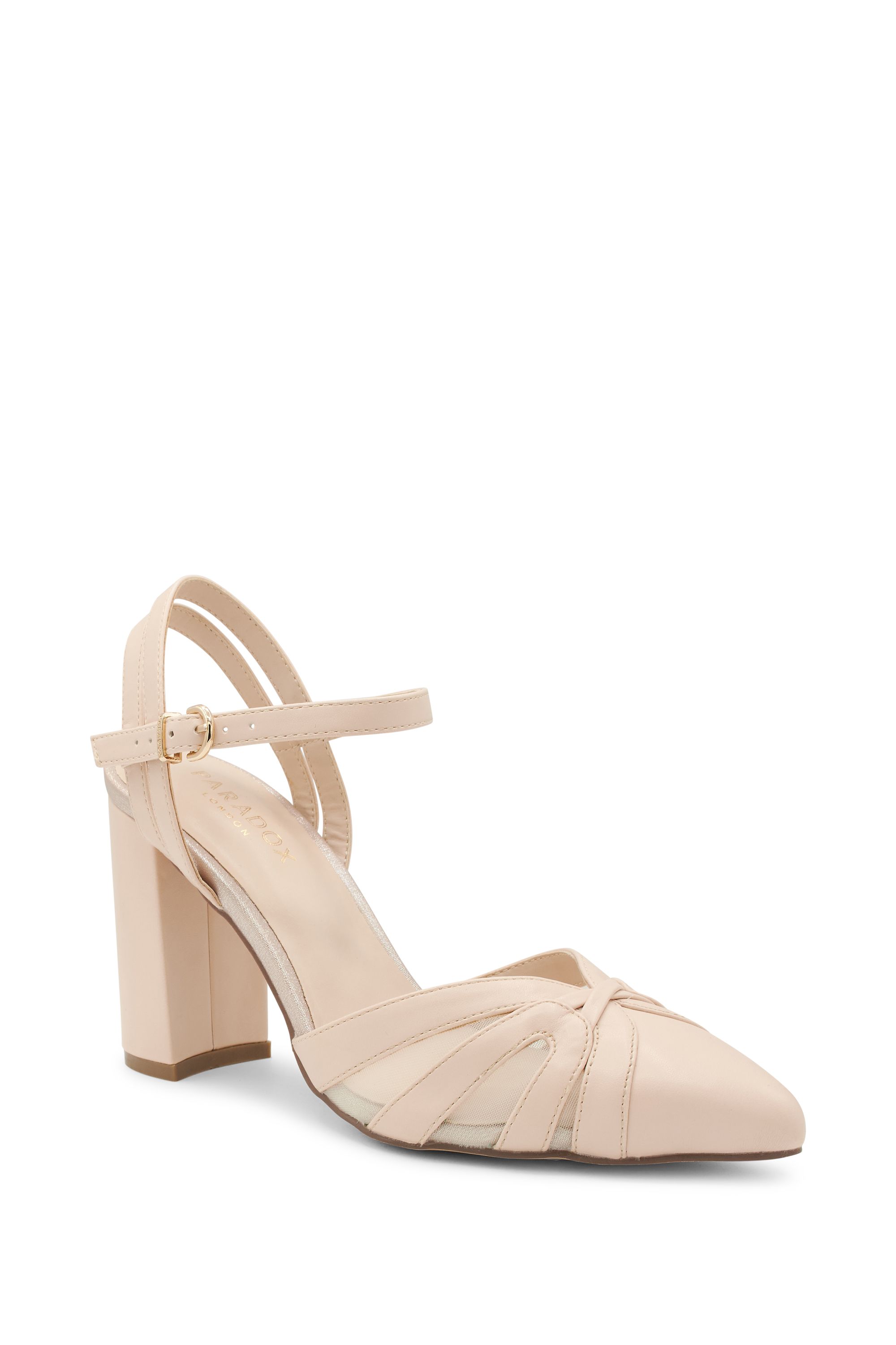 Paradox London Kimora' Block Heel Pointed Court Shoes