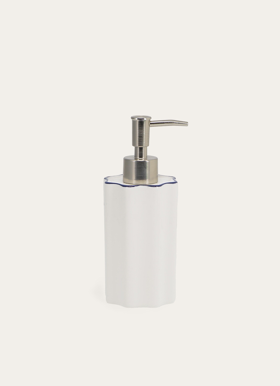 DISTRIBUTEUR DE SAVON EN CÉRAMIQUE CUBA BLANC