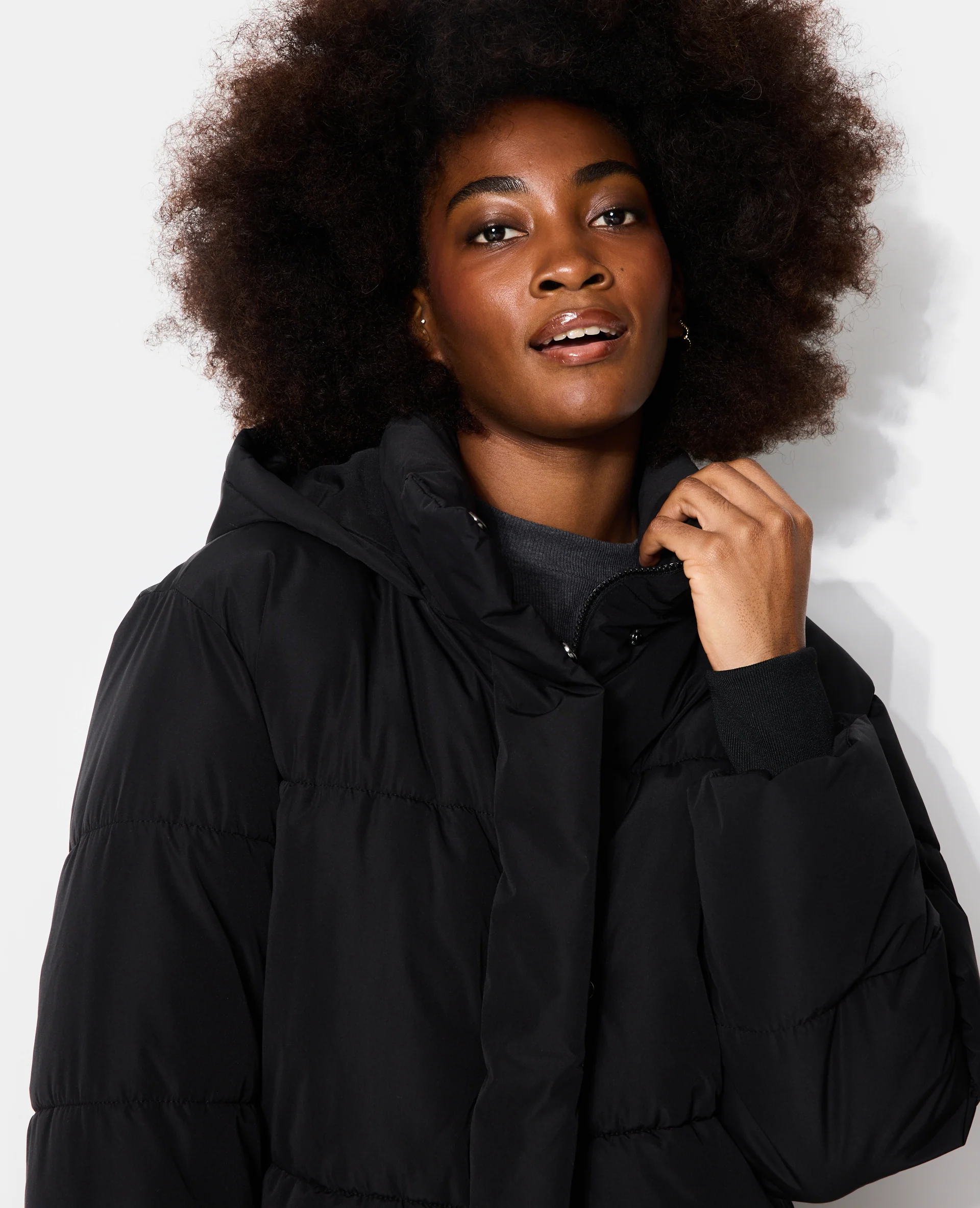 Doudoune longue avec capuche