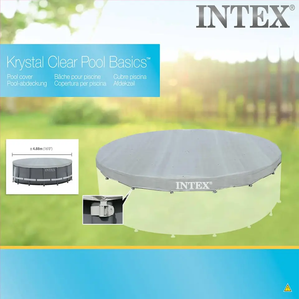 INTEX - Zwembadhoes - Grijs - Polyetheen - 488 cm