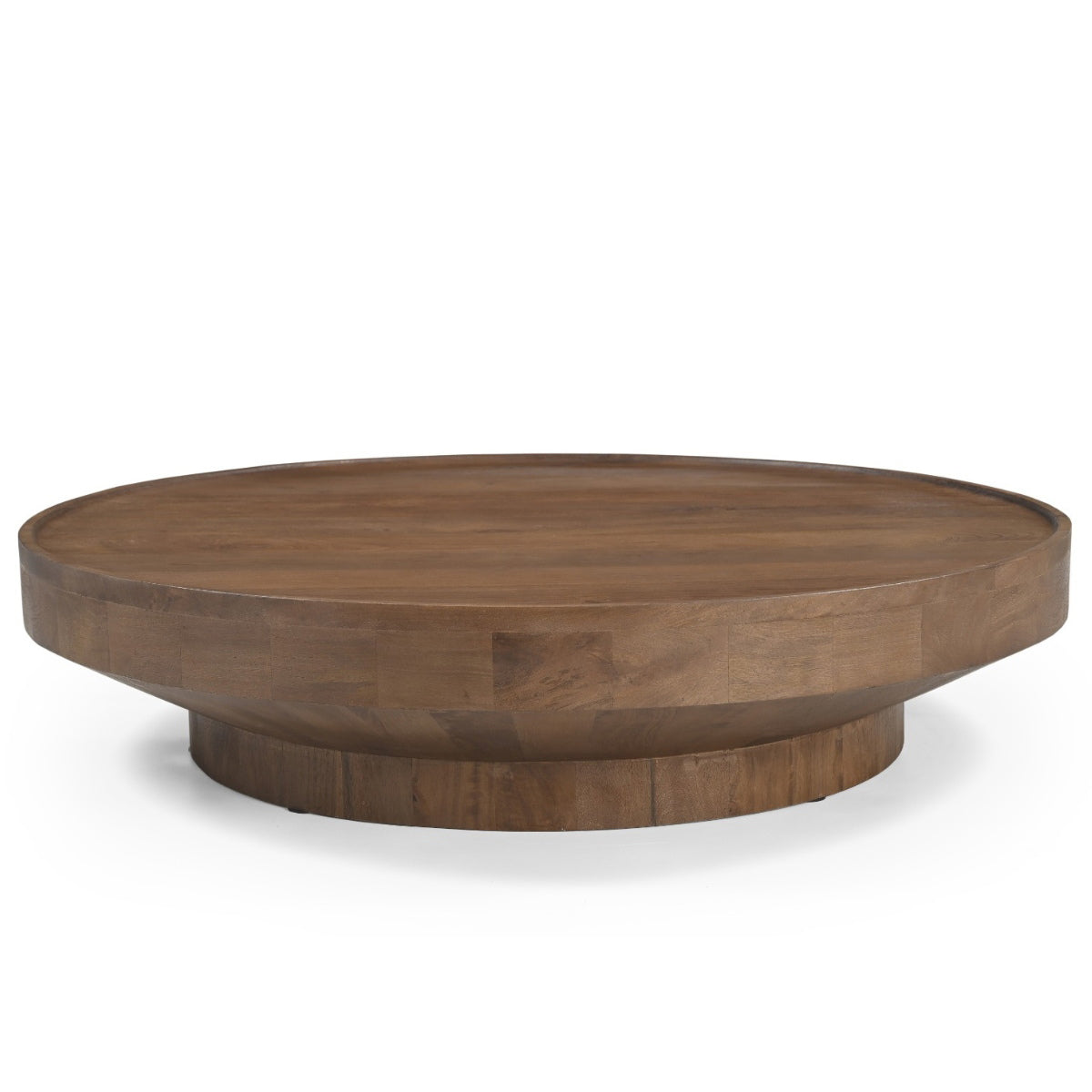 DÉJA Living Salontafel Gabriel - Rond Donkerbruin Hout - 115x115x25cm