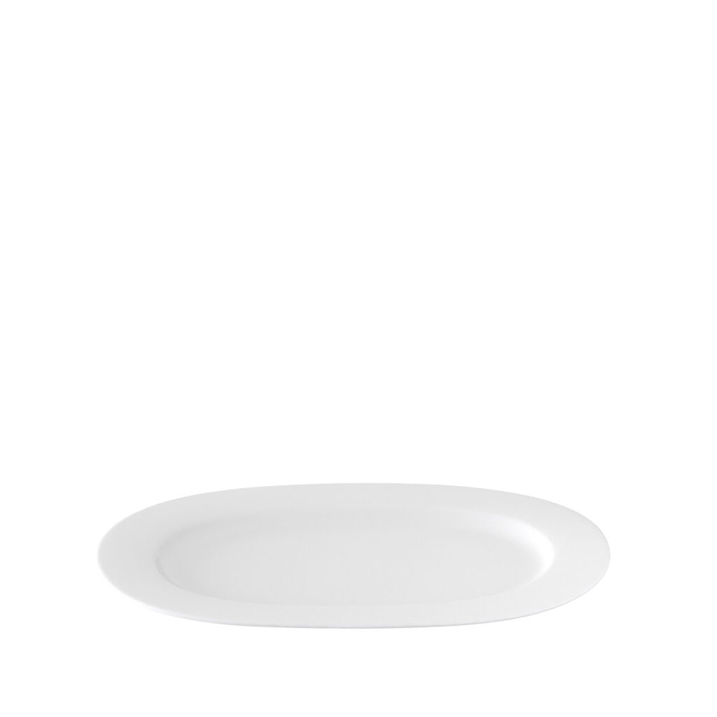 Anmut Serving Platter - White, 16.3'' x 11.3'', Premium Bone Porcelain