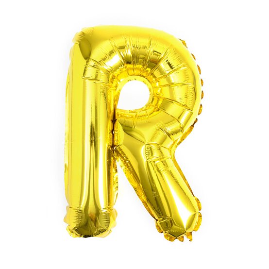 Gold Foil Letter R Balloon