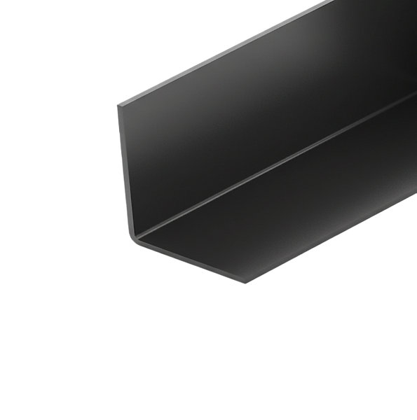 Cornière PVC anthracite 10 x 10mm, L. 2,6 m CQFD
