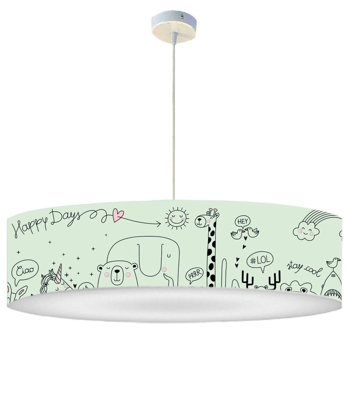ENFANT - Suspension Enfant Happydays Vert Pastel D: 50 x H: 25