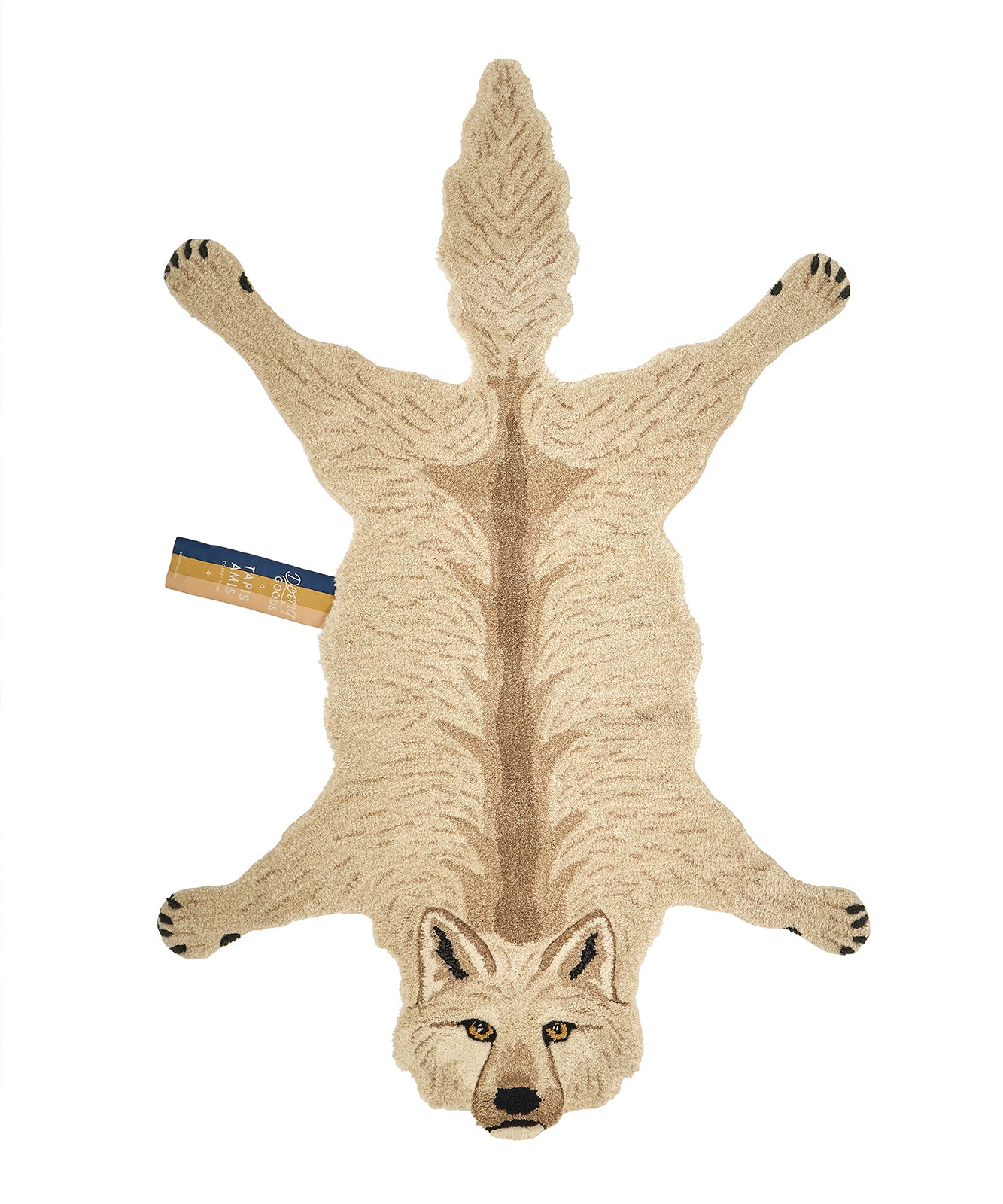 Doing Goods Woozy Wolf Vloerkleed - Groot 162 x 103 x 2cm - 100% wol