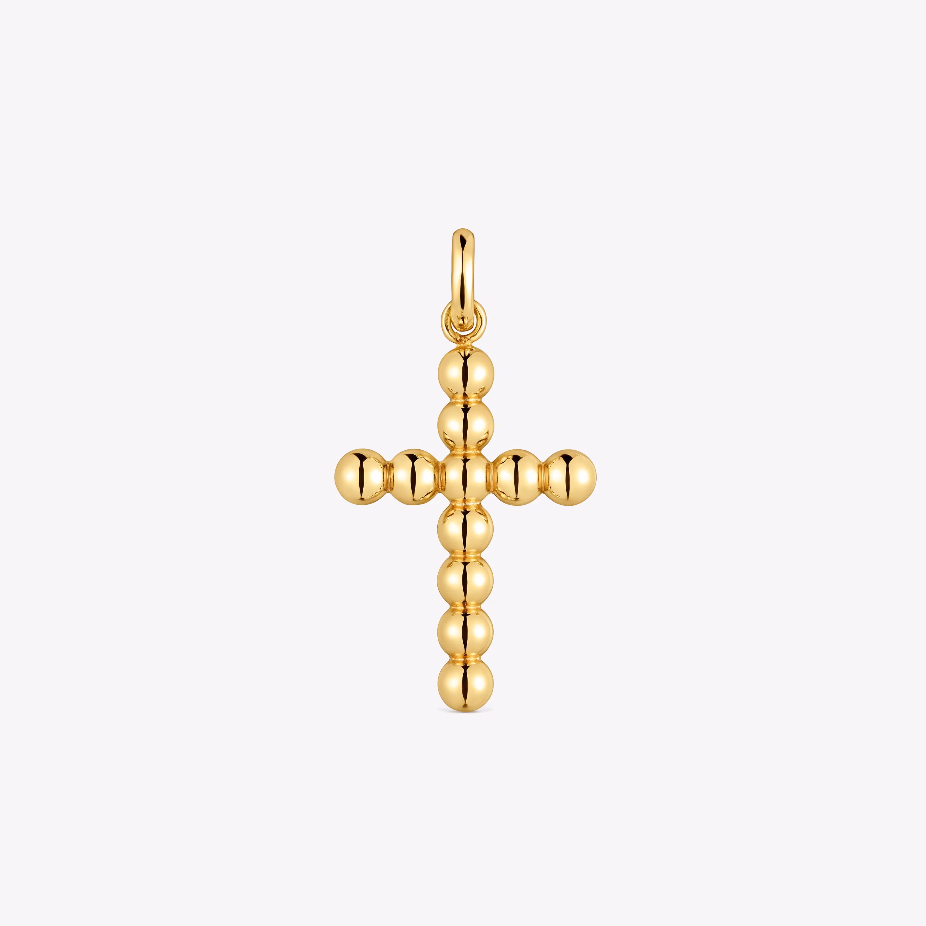 Colgante mediano motivo cruz de oro Basics