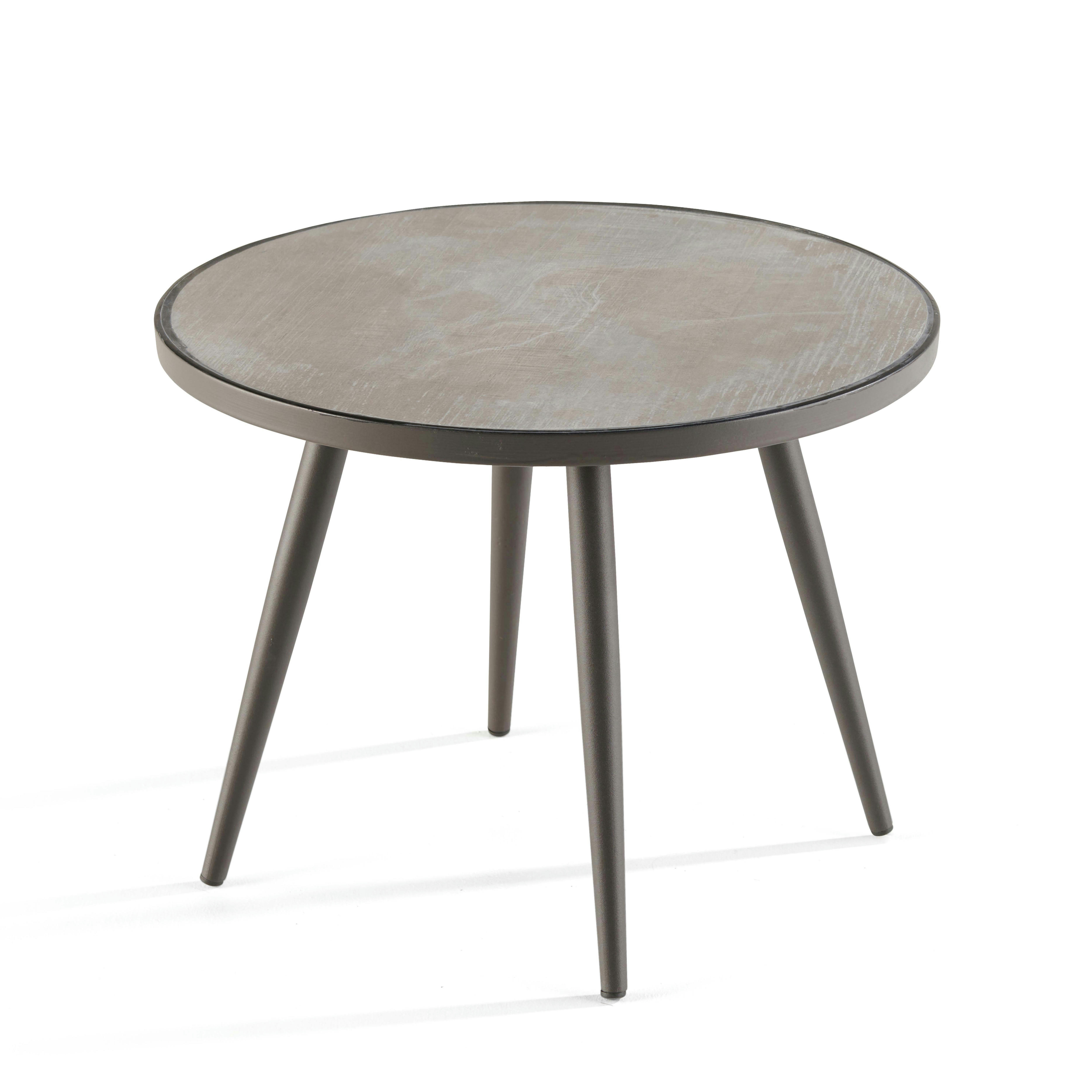 TIVOLI - Table basse ronde de jardin plateau en céramique