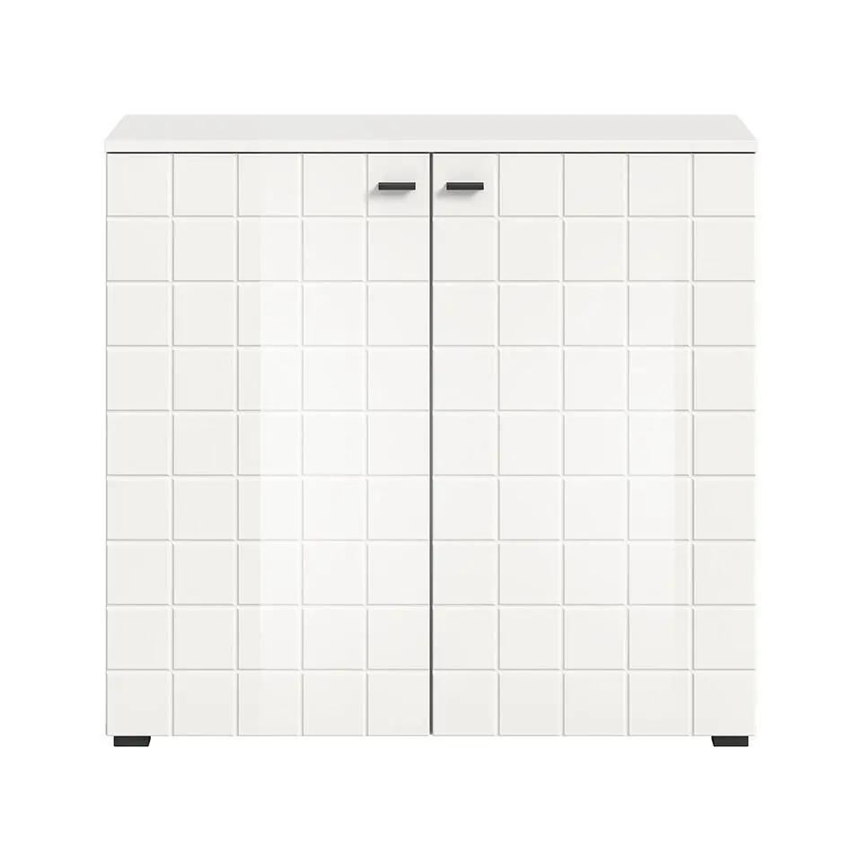 Hioshop Monte dressoir 2 deuren wit hoogglans