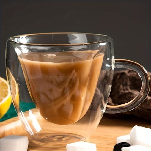 NNETM Heart Couple Cup Insulated Glass Mug