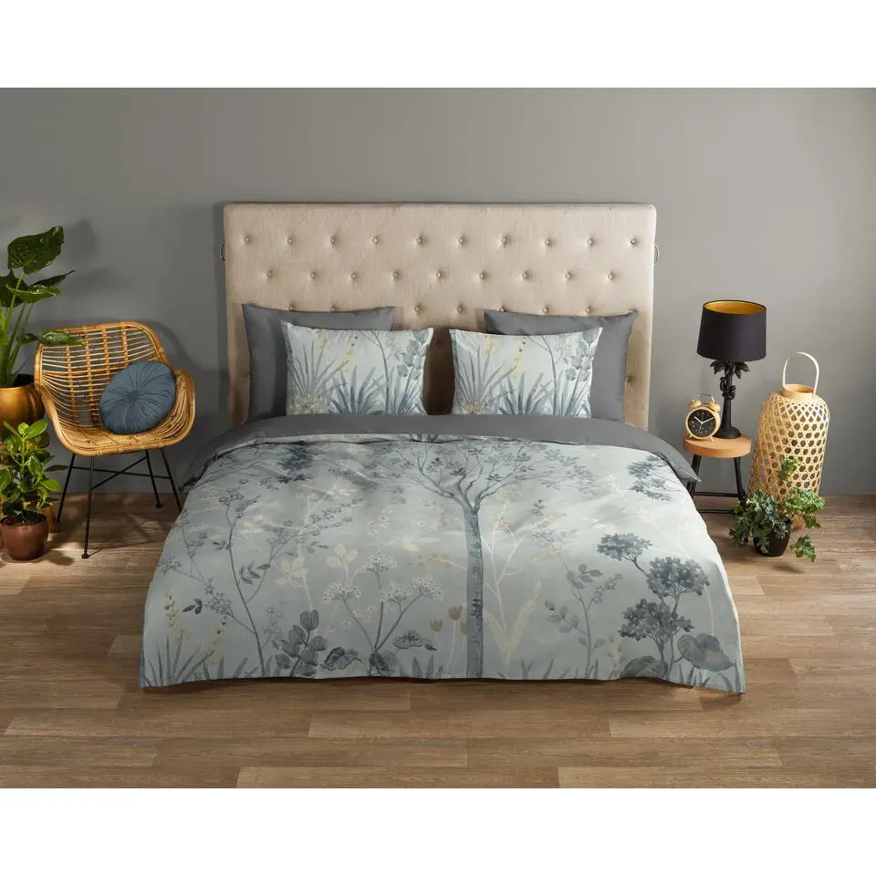 Good Morning Boomzicht Dekbedovertrek Grijs-2-persoons (200 x 200/220 cm)