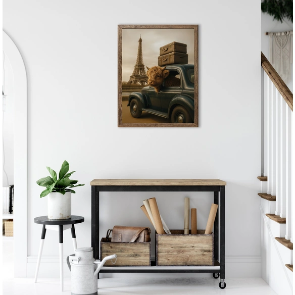 Gerahmtes Bild, ca. 40x50 cm, Motiv: 405942, Dark Oak