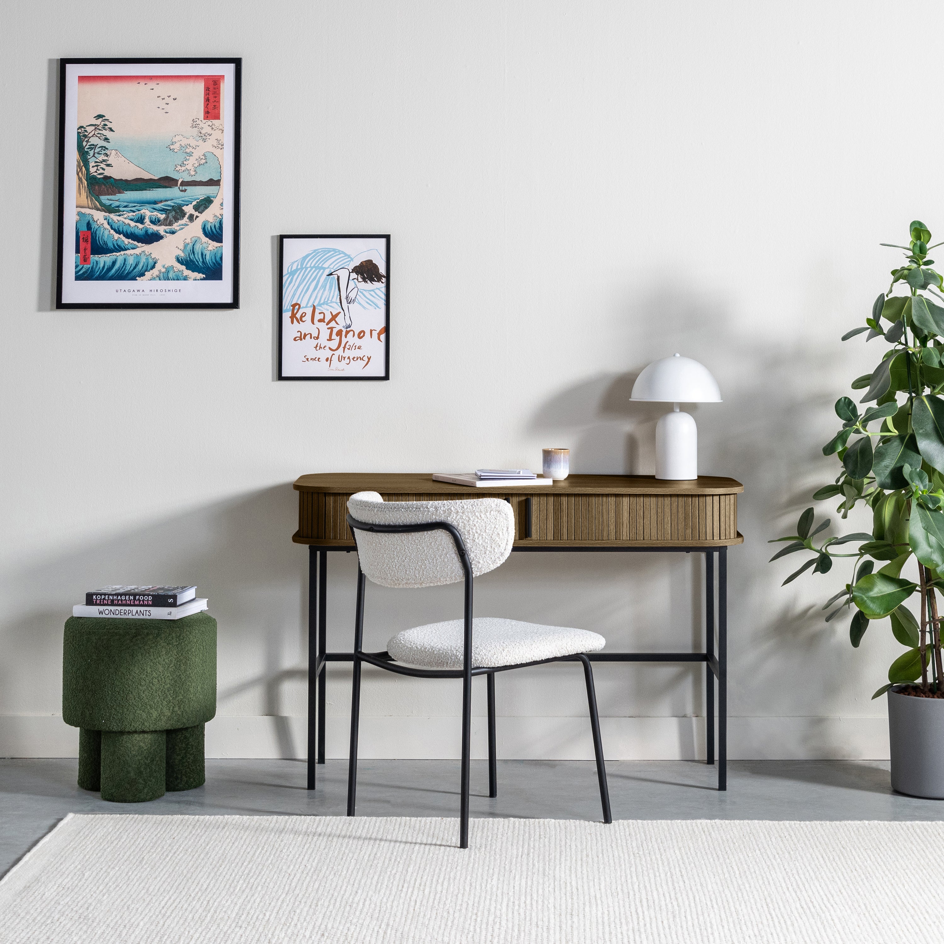 by fonQ basic Panel Bureau - B 120 cm - Walnootbruin