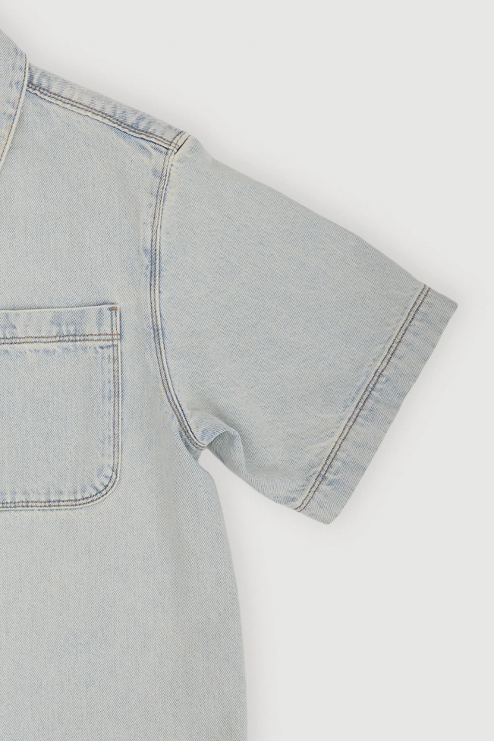 Re-Worn Womens Denim Short Sleeve Shirt