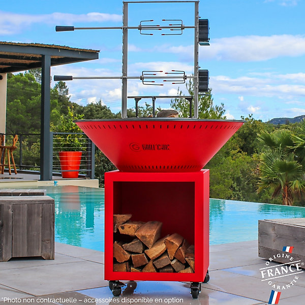 Brasero Classique Acier 83 Rouge Double Cuve