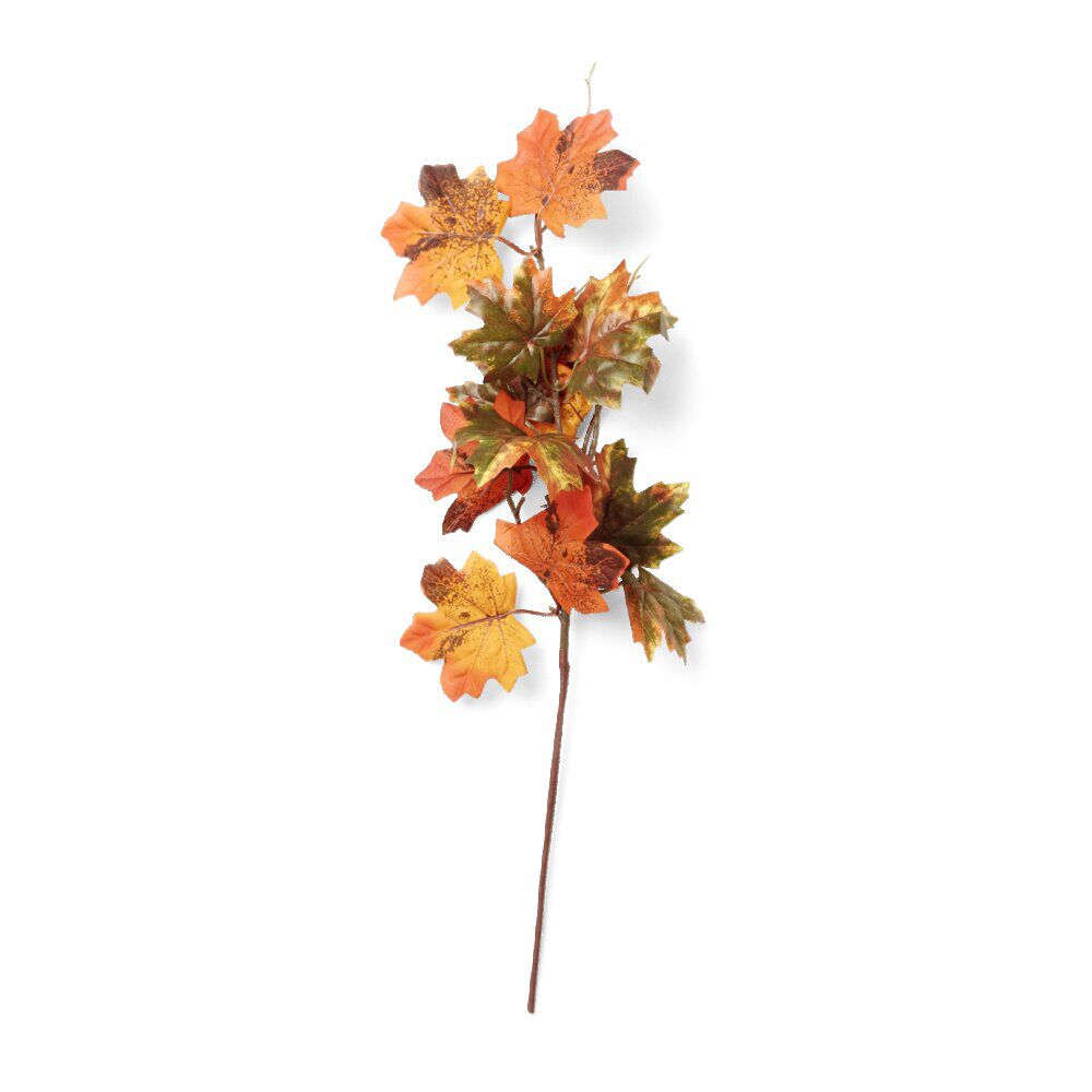 Piquet feuille de chêne artificielle automne H56cm