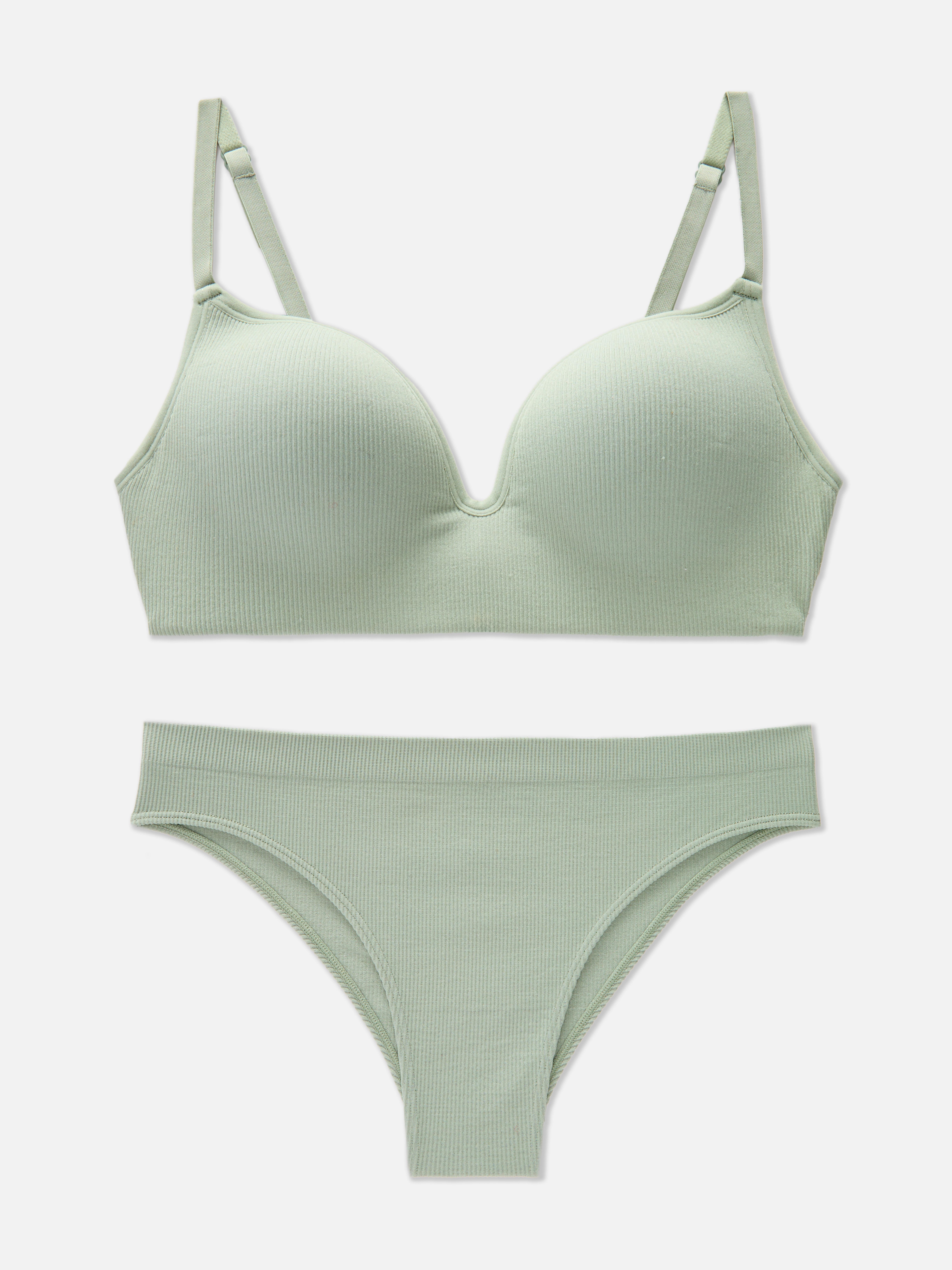 Seamless Padded Bra Set