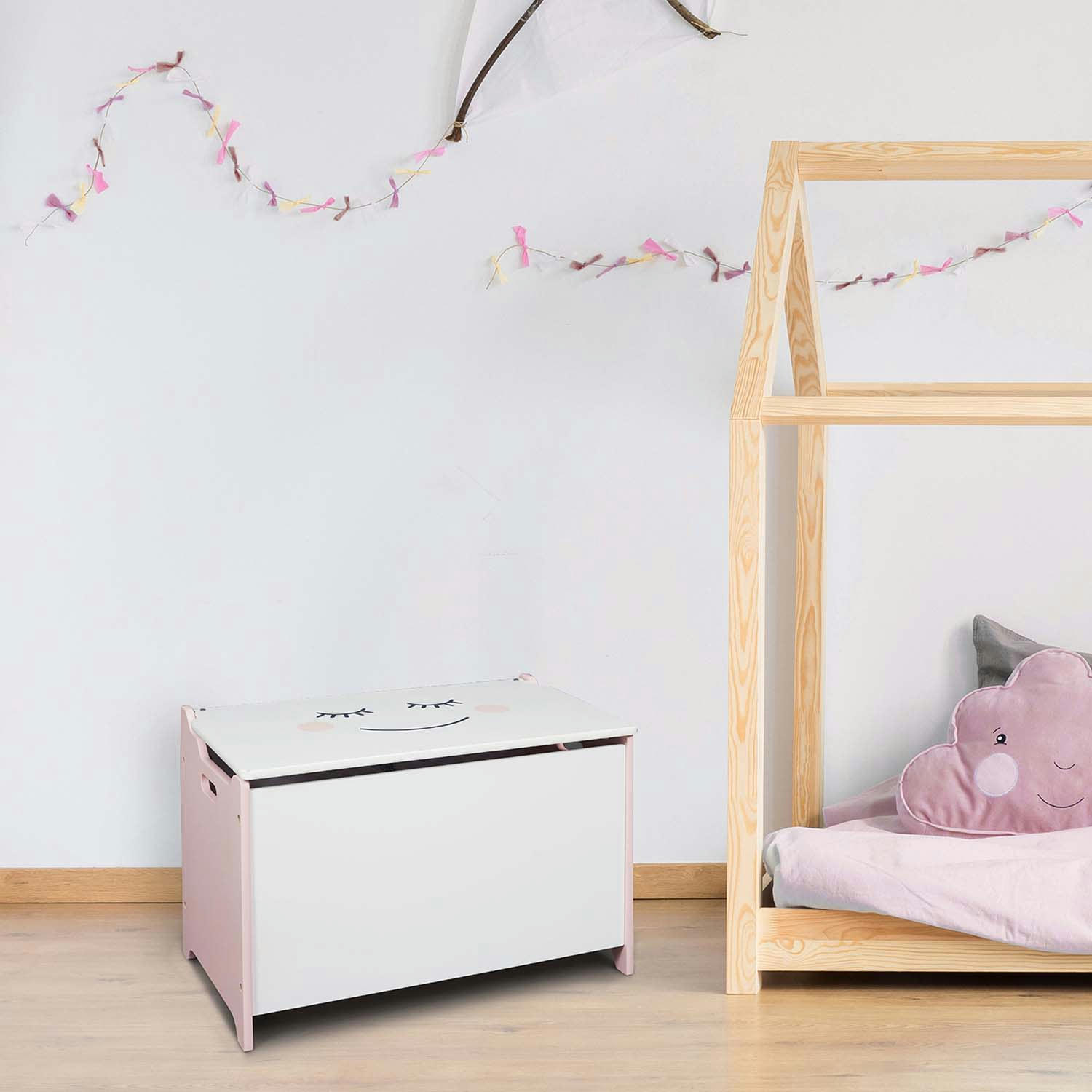 - Coffre à jouets effet bois Moon