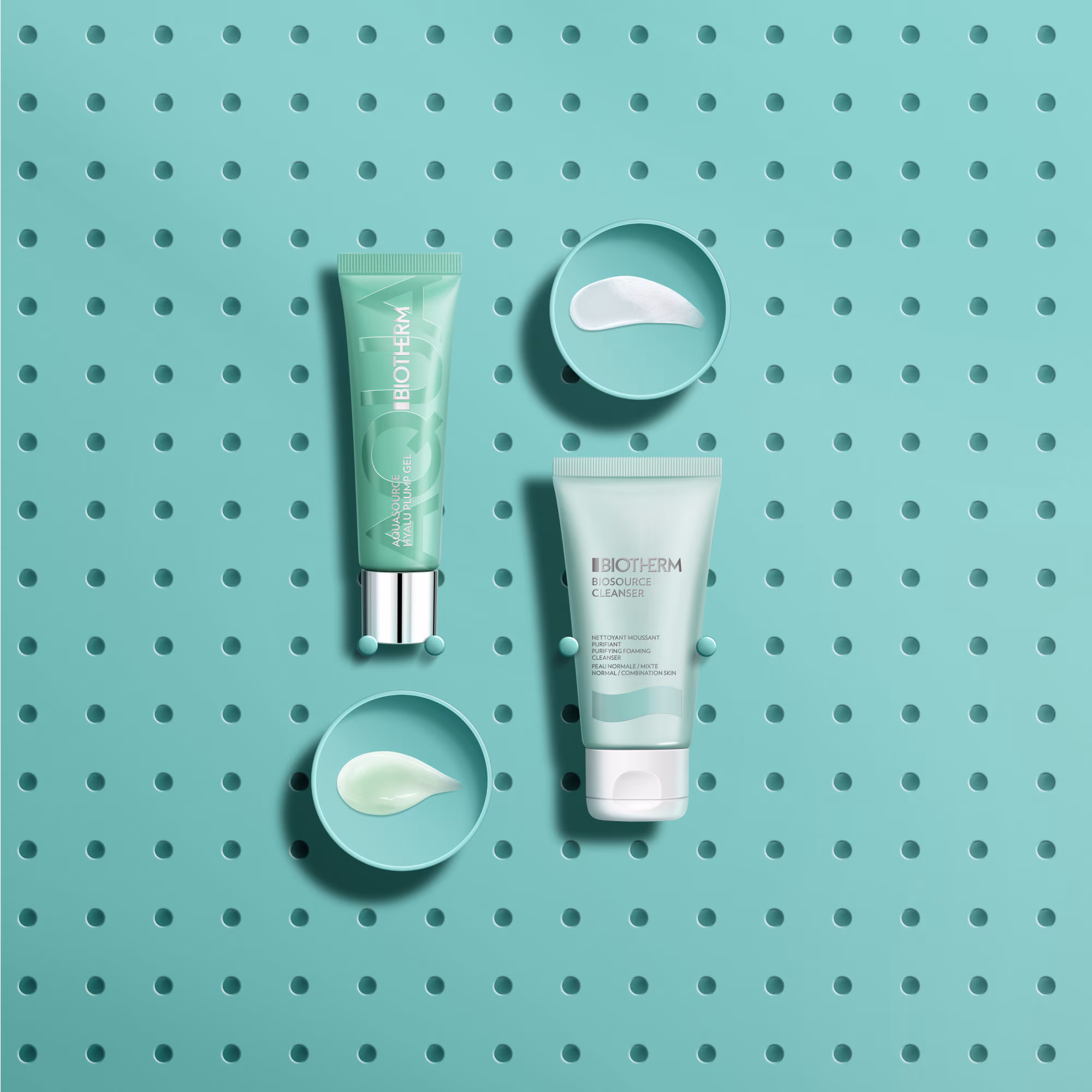 AQUASOURCECoffret - nettoyant moussant purifiant + gel hydratant