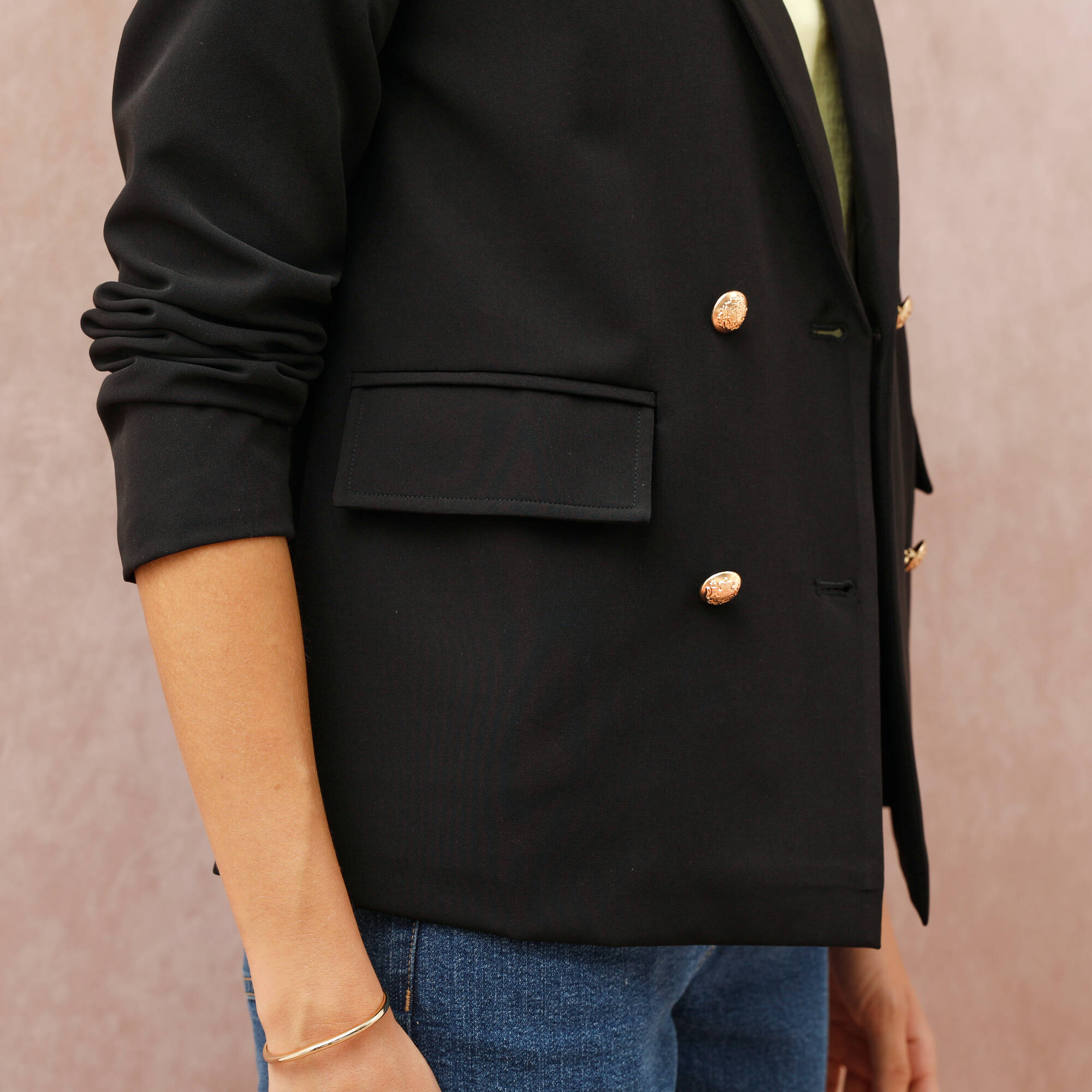Veste blazer, boutonnage croisé