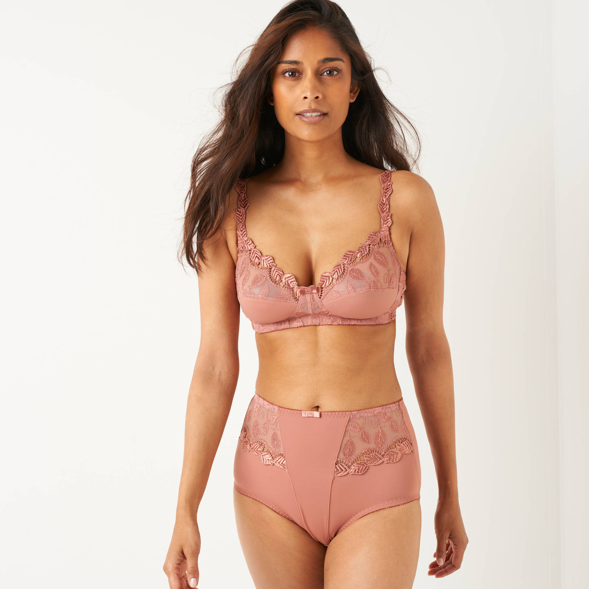 Gainette microfibre et guipure Rima - lot de 2