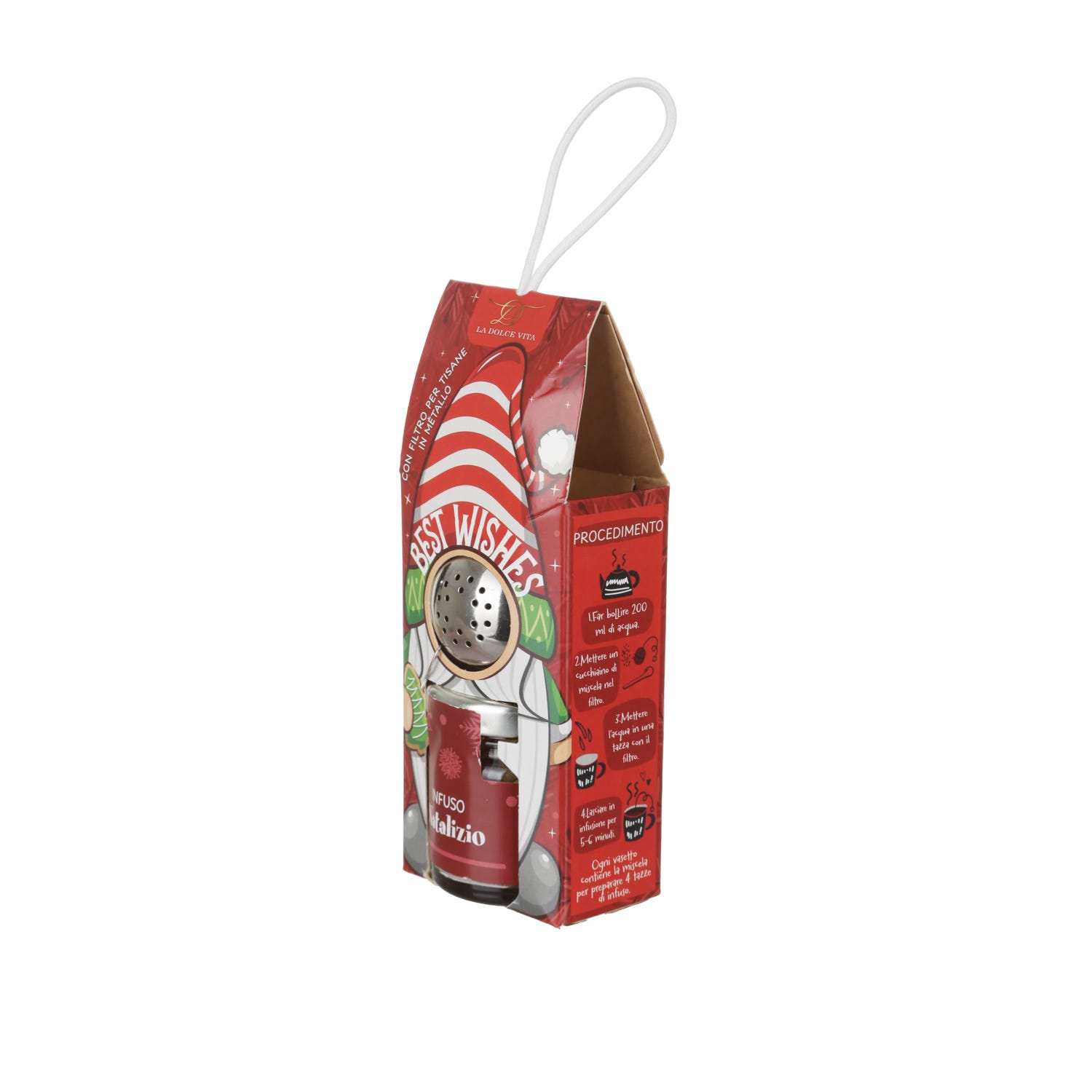 Infuso tè natalizio con filtro confezione regalo