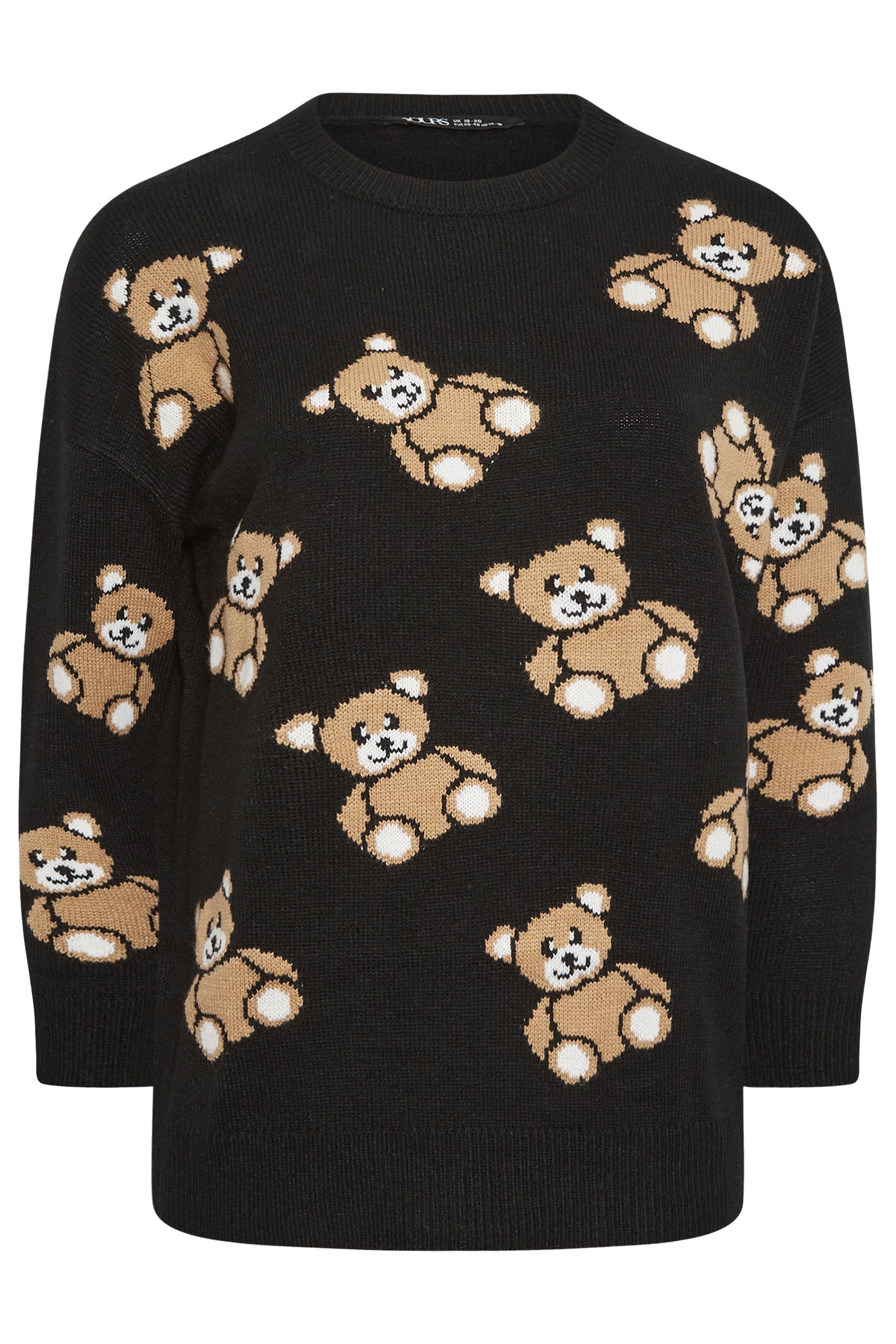 Yours Bear Print Knitted Jumper