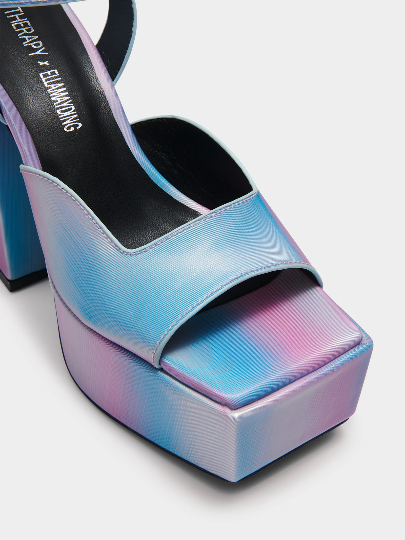 Womens Ella May Ding Dom Satin Strap Sandals