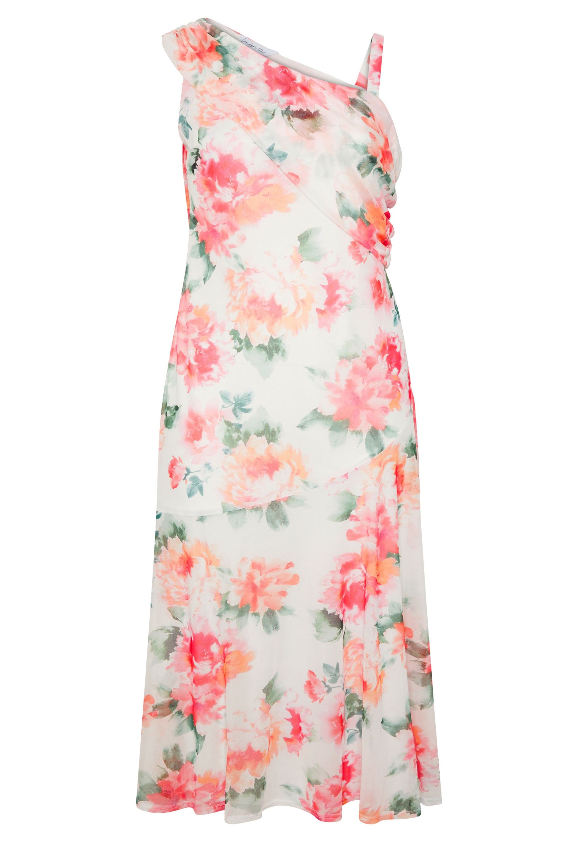 Yours Floral Drape Shoulder Maxi Dress