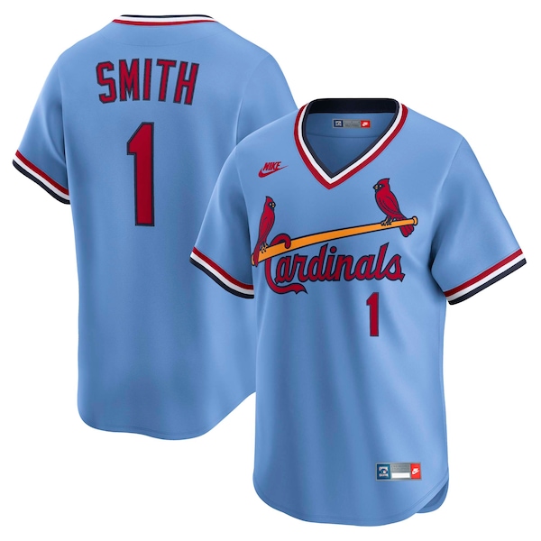 Ozzie Smith St. Louis Cardinals Nike Throwback Cooperstown Collection Limited Jersey - Blue/White