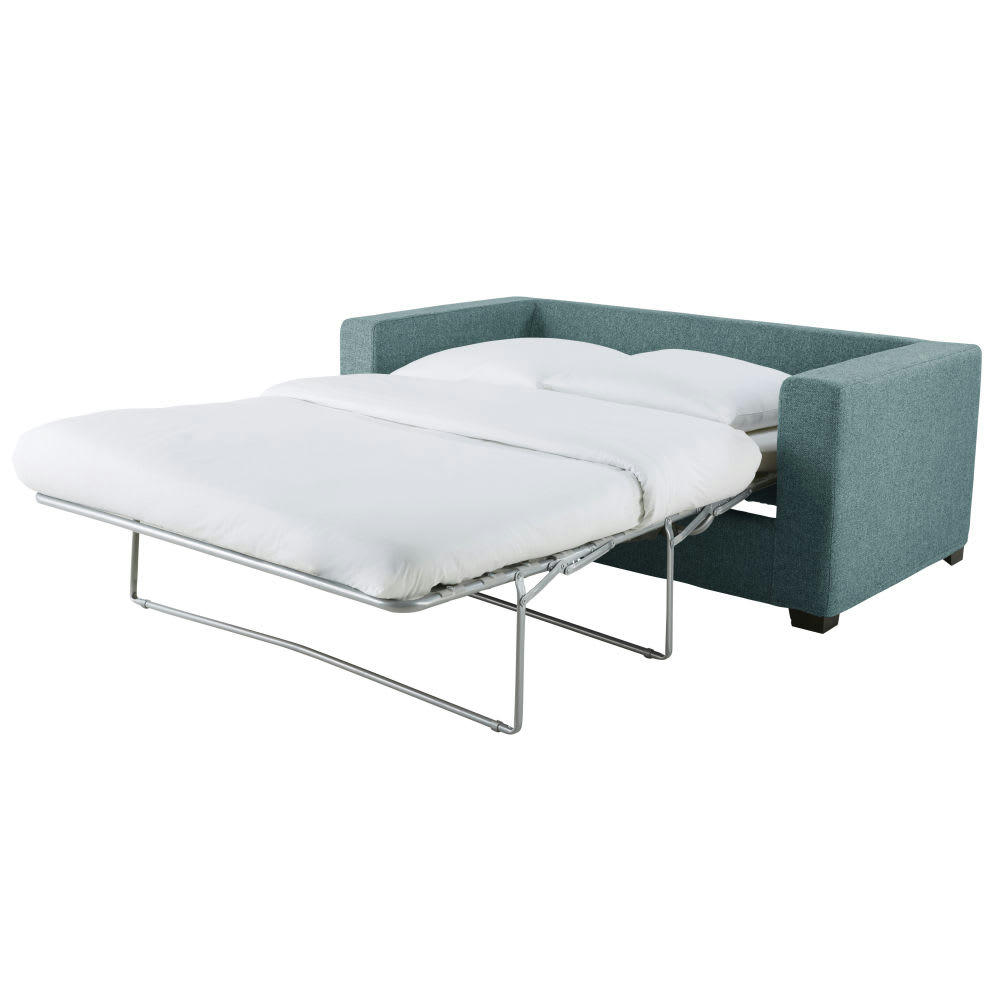 Milano - Canapé convertible 2/3 places pétrole, matelas 6 cm