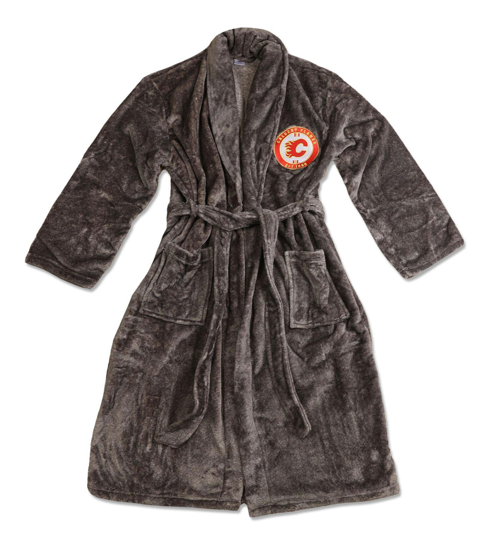NHL Calgary Flames Bathrobe, Adult, One Size