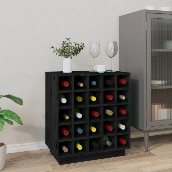 VidaXL Szafka na wino czarna 555x34x61 cm