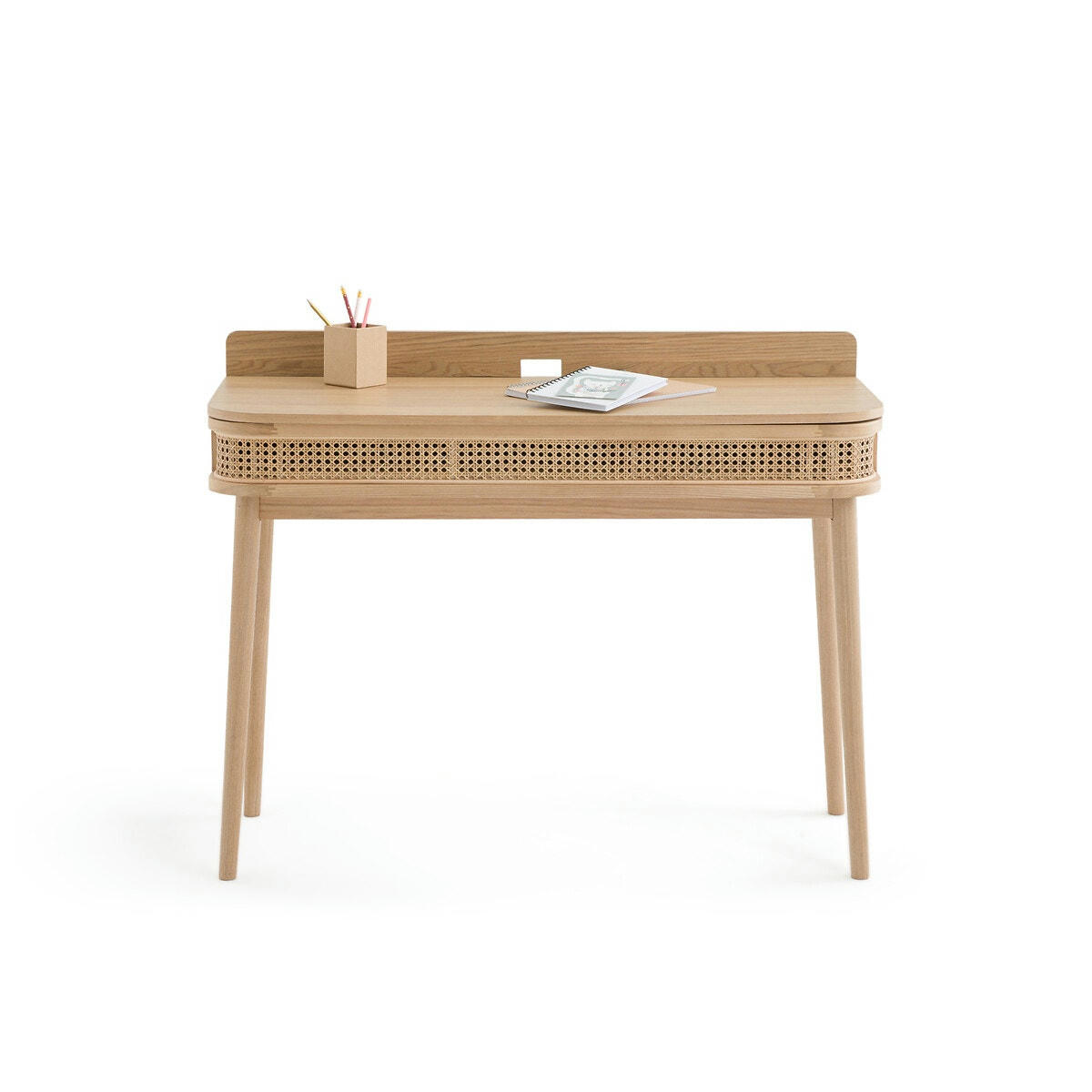 Bureau 1 tiroir cannage, Laora