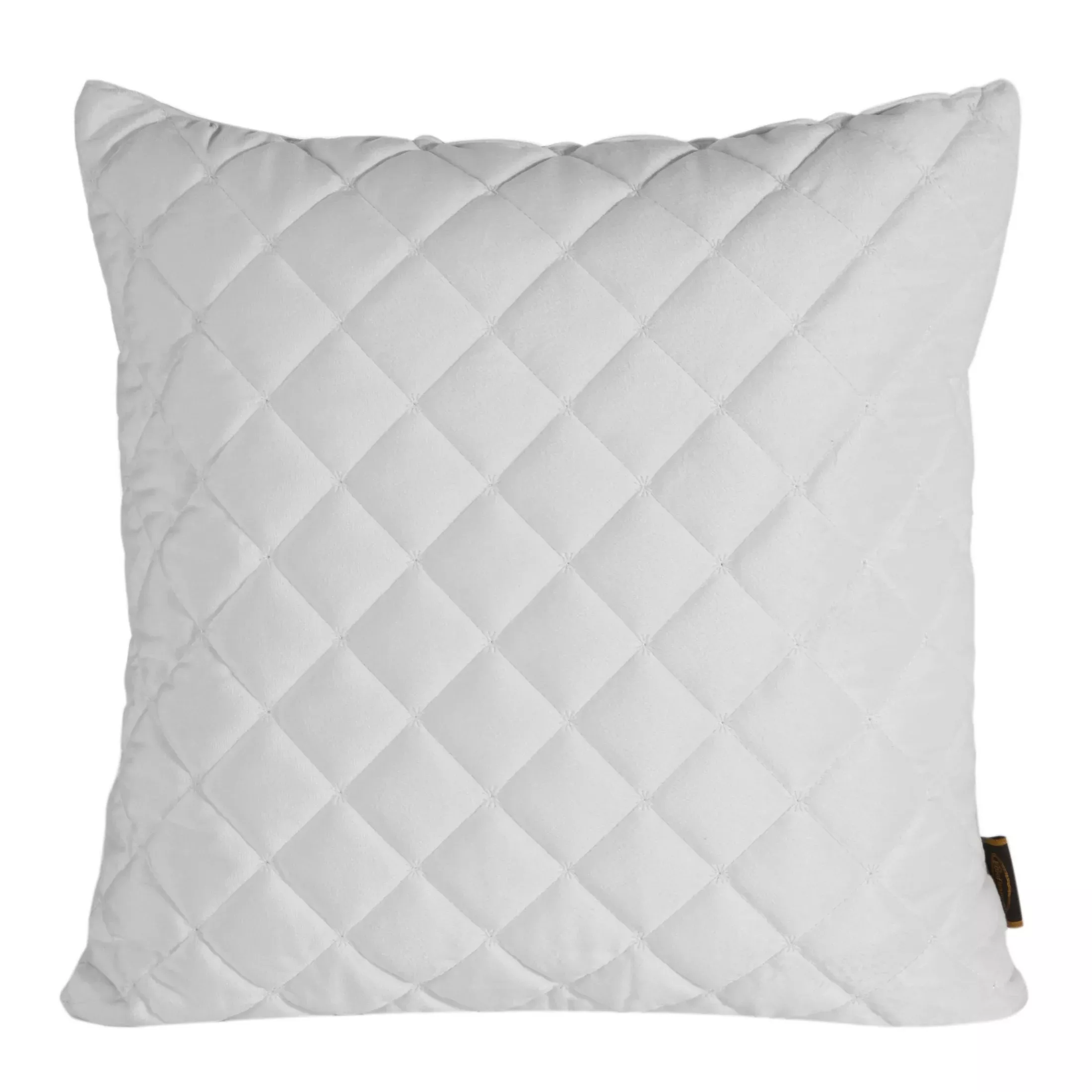 Poszewka na poduszkę 45x45 cm welwetowa biała pikowana metodą tradycyjnego szycia RIA 1 Eurofirany Premium
