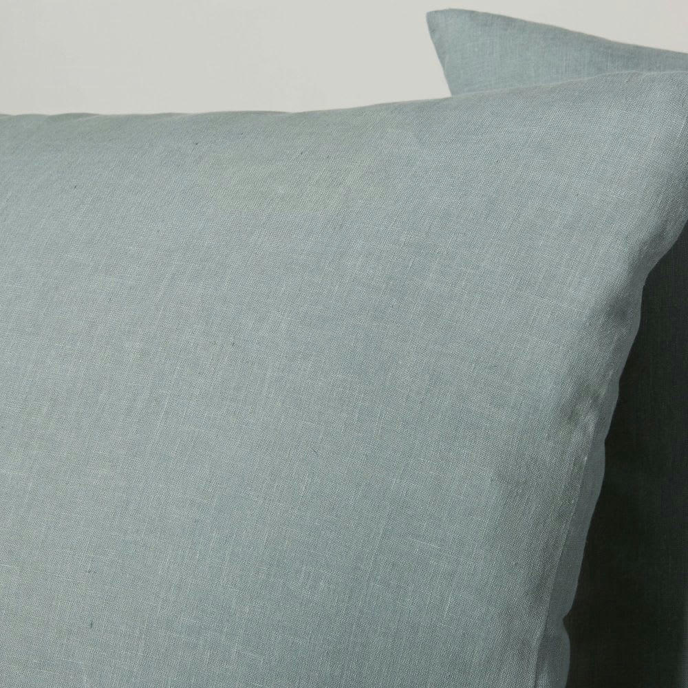 - Parure de lit en lin lavé vert jade 220x240