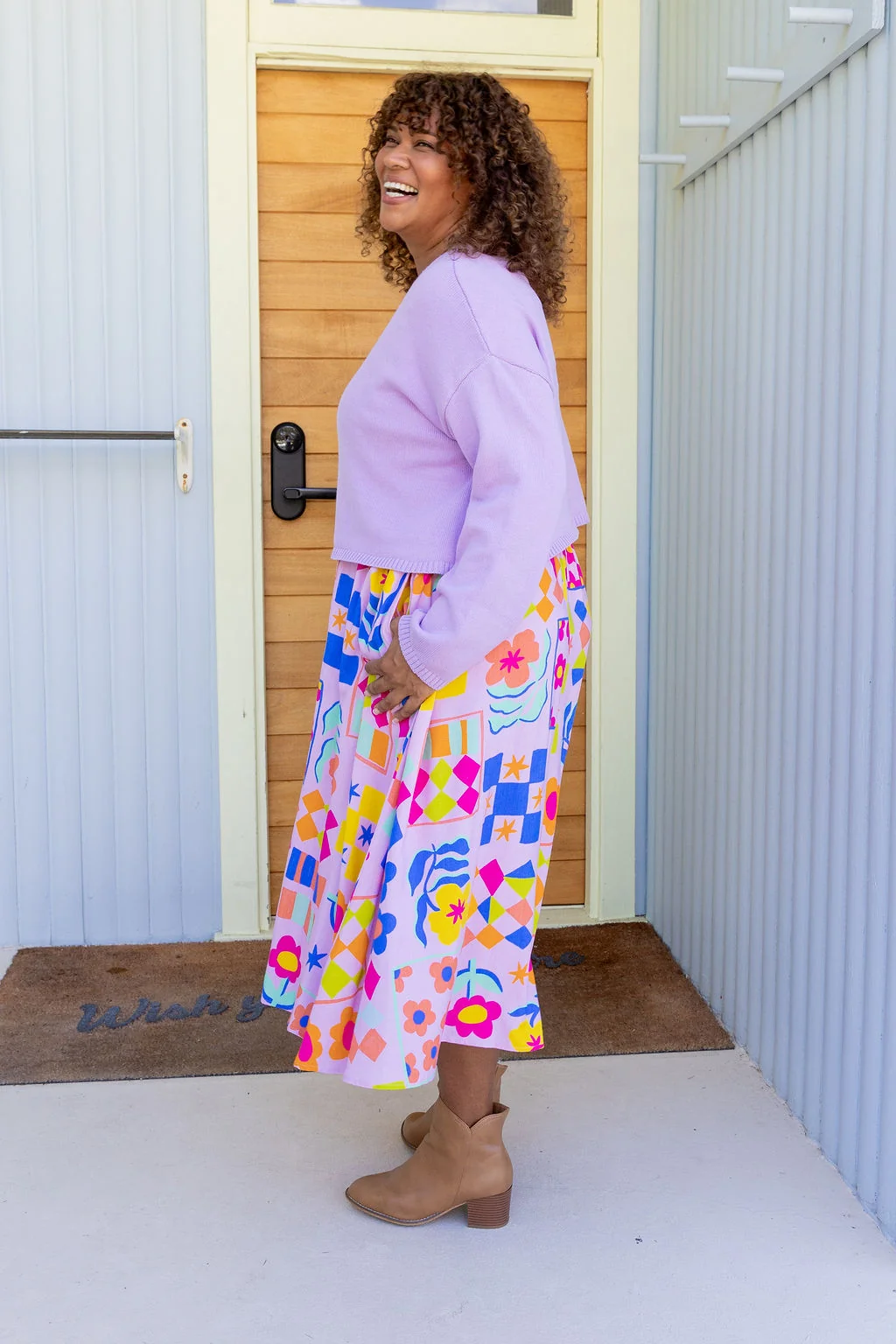 Blakely Crop Knit in Lilac