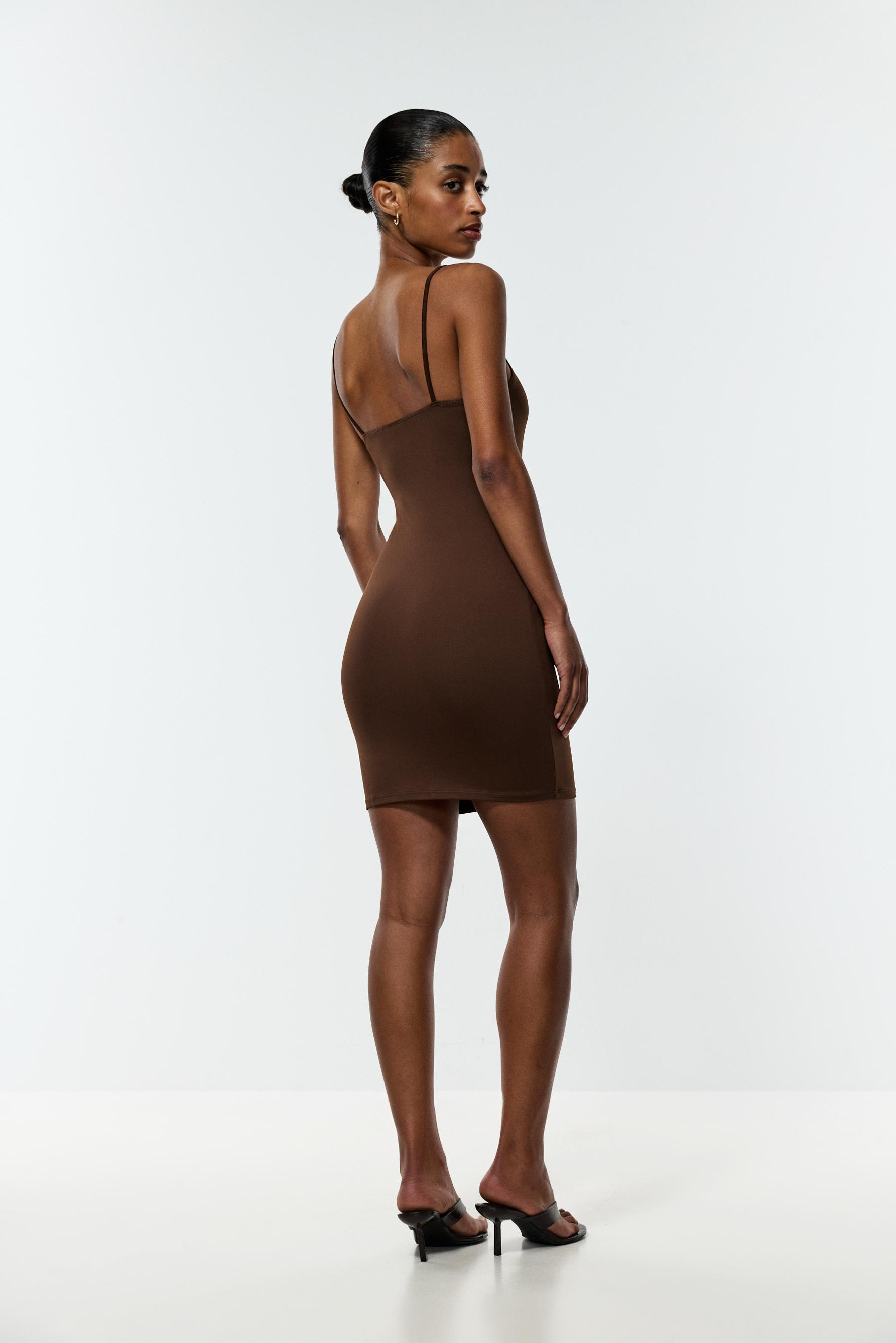 Vestido corto poliamida