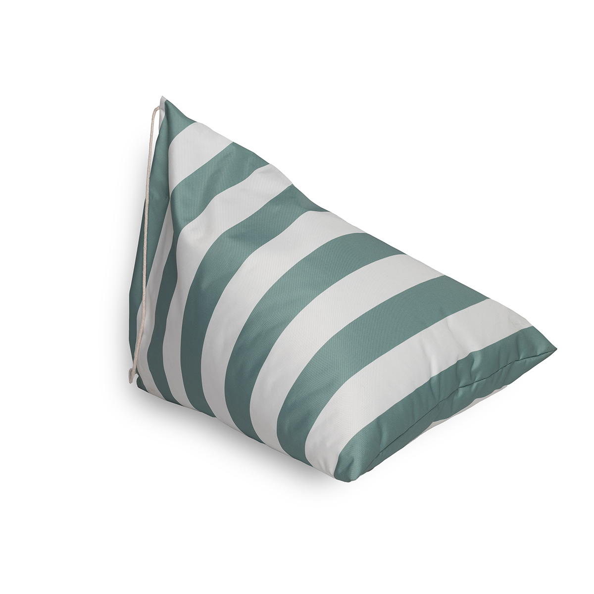 Pufe praia impermeável riscas branco e verde