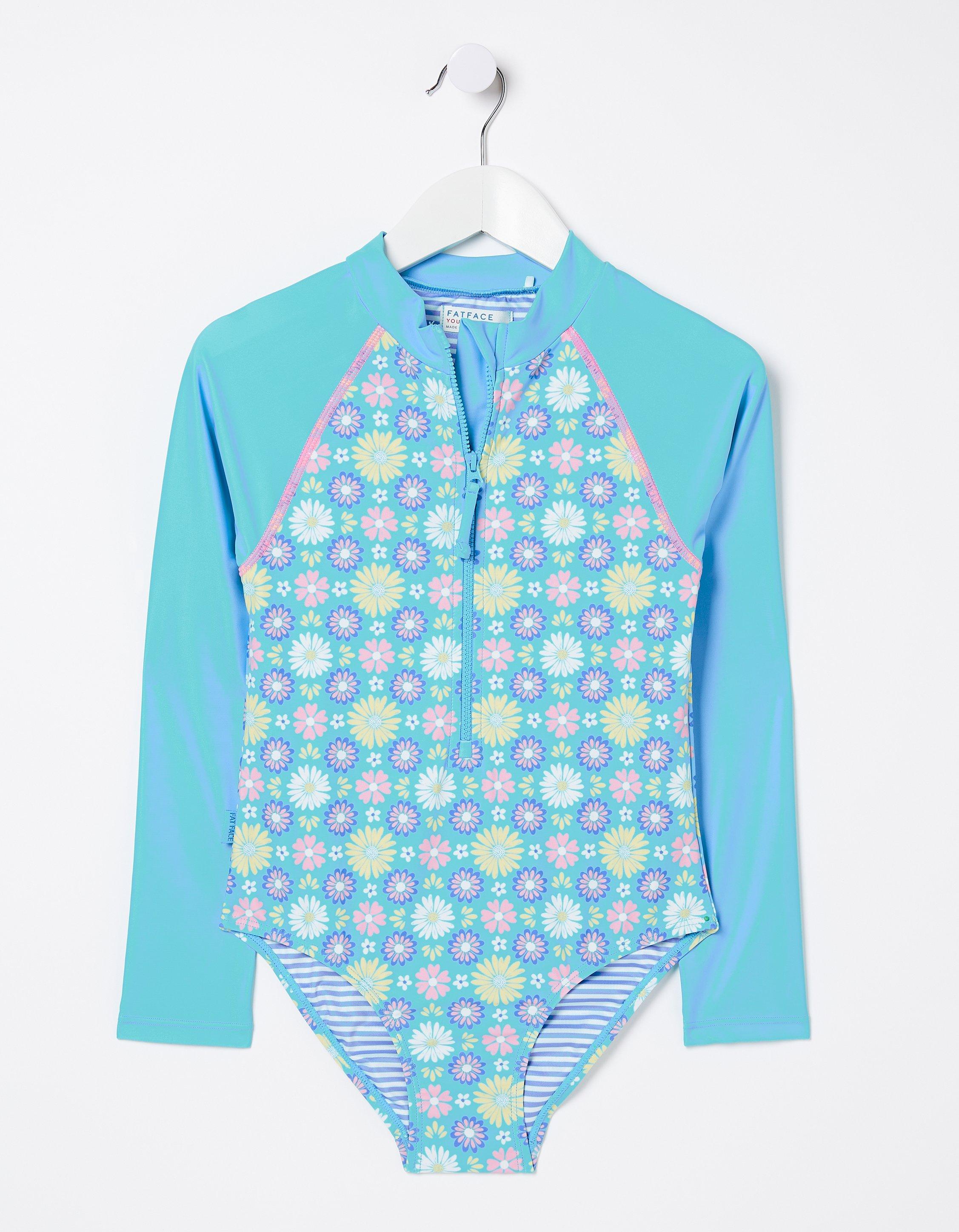 Floral Long Sleeve Swimsuit