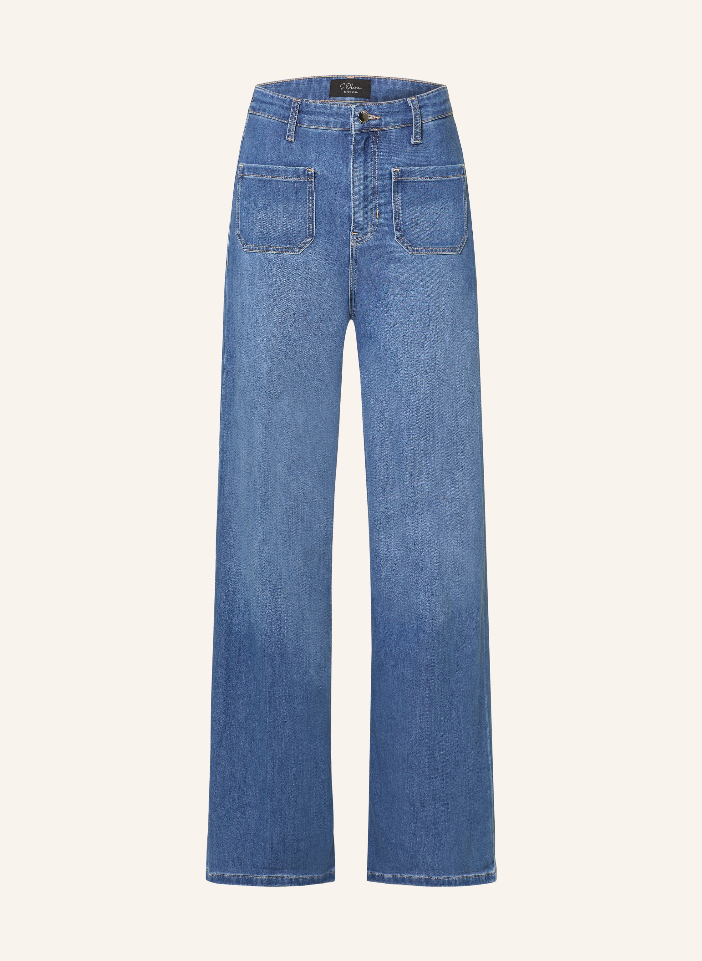 s.Oliver BLACK LABEL Bootcut-Hose in Jeansoptik