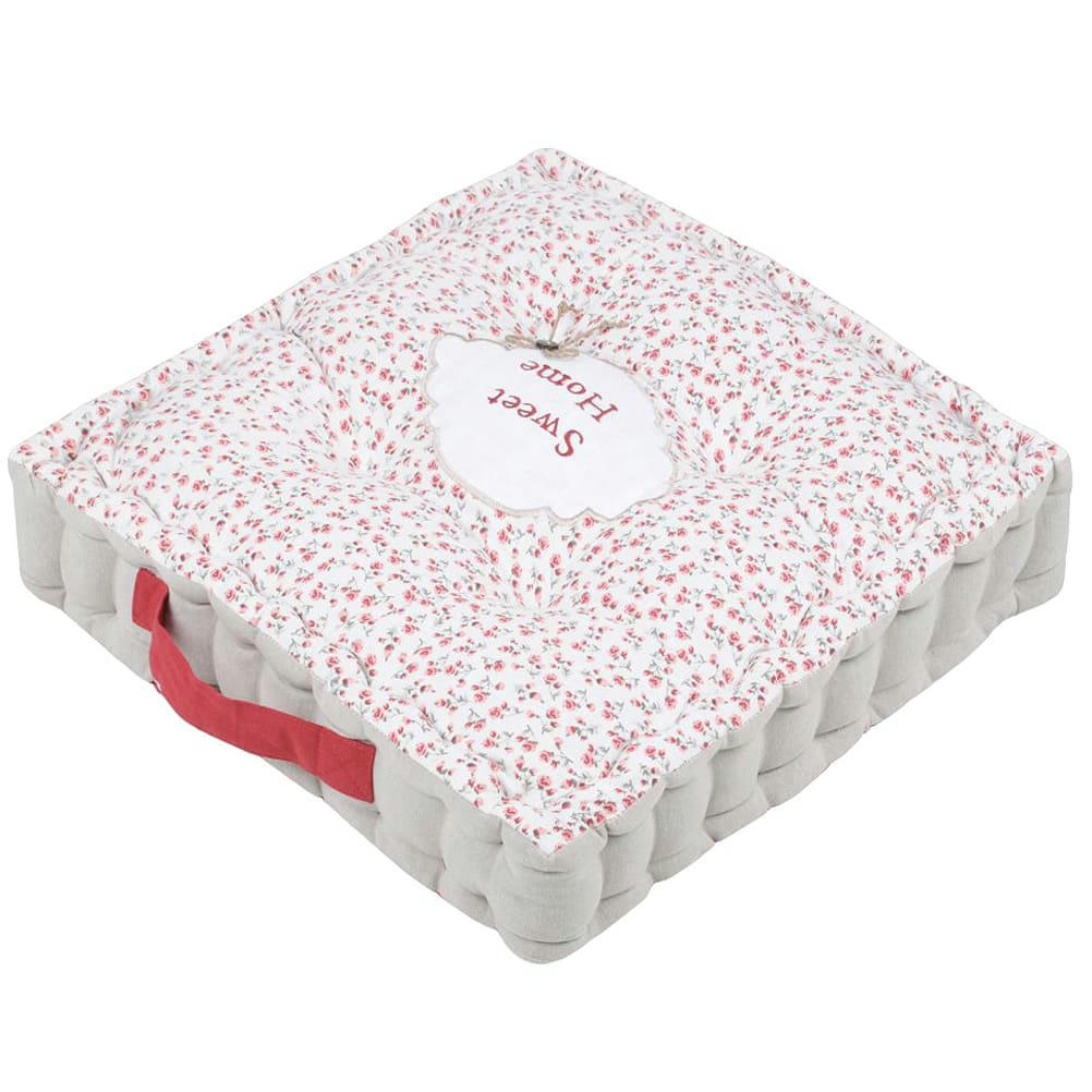 AMELIA - Coussin de sol coton 45x45cm