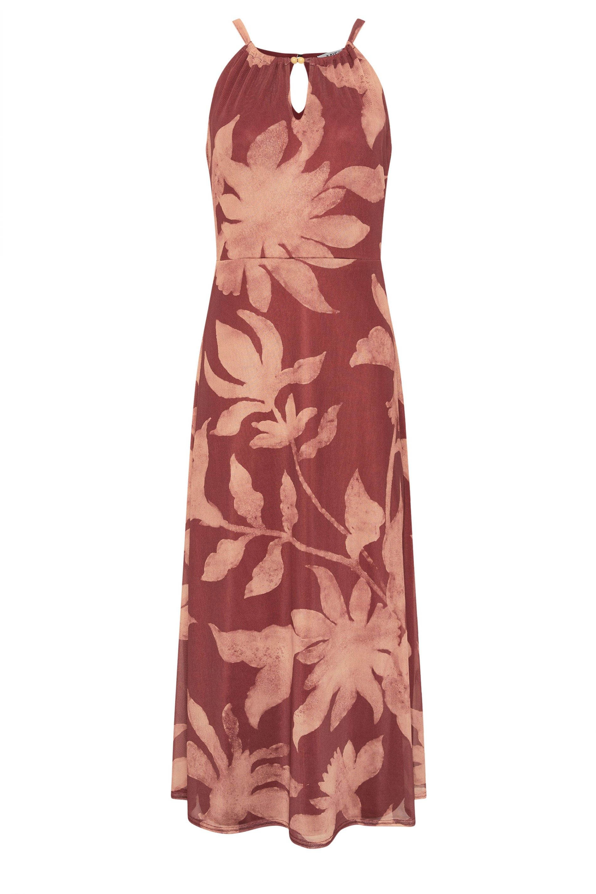 M&Co Petite Mesh Halter Neck Maxi Dress