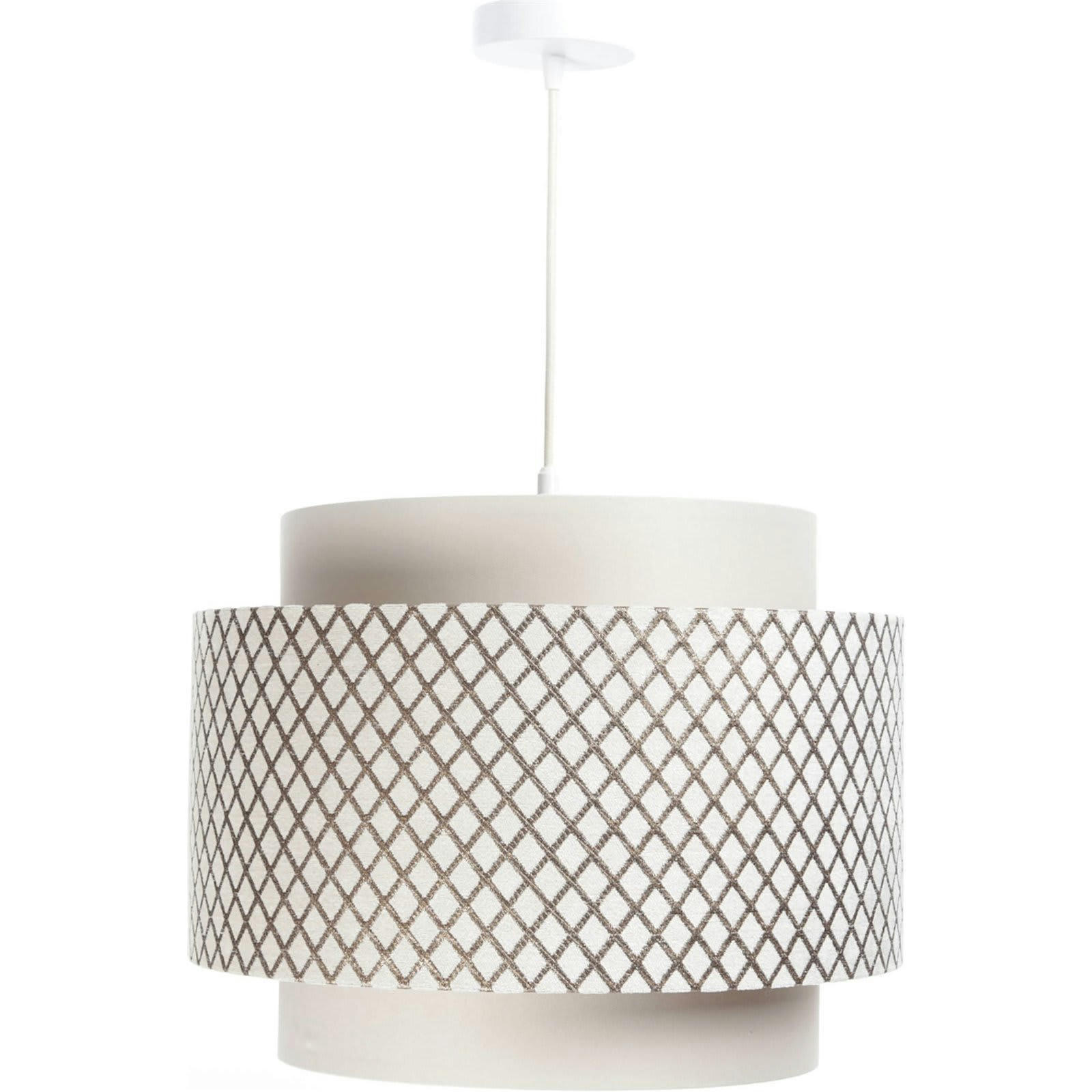 DOBLO - Suspension Tissu Blanc 40x40x31 cm