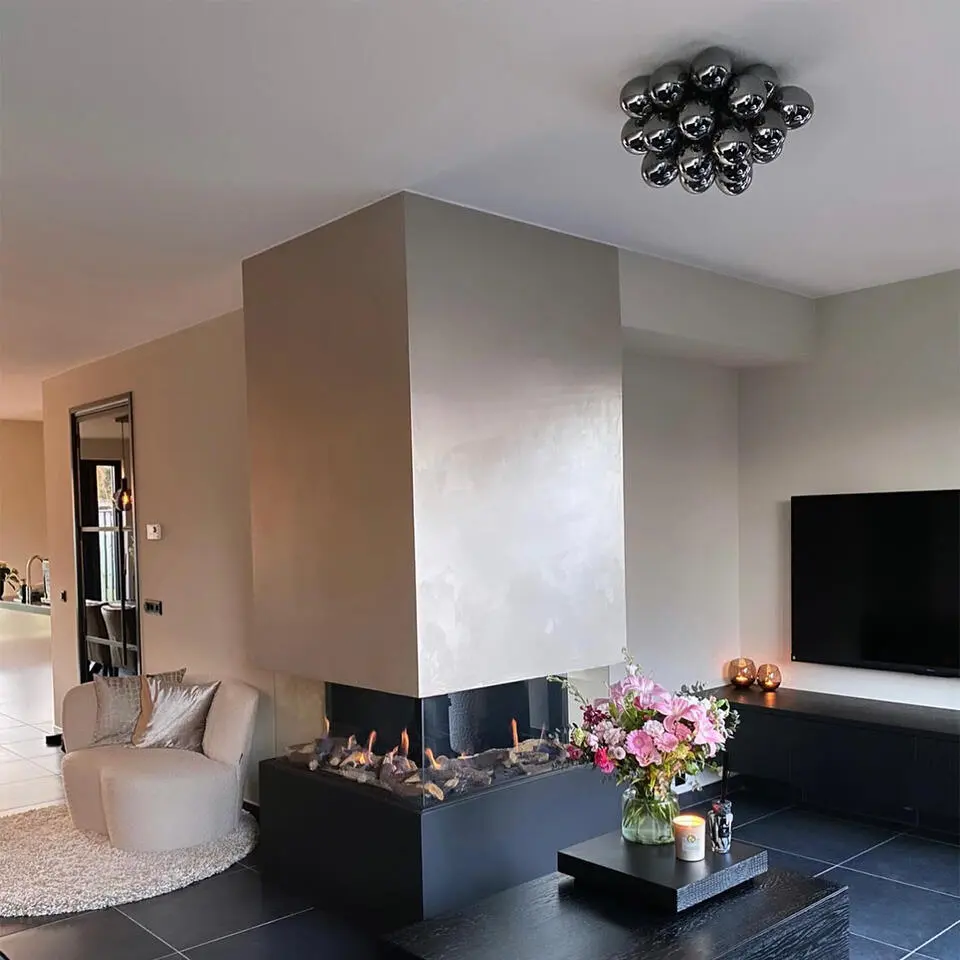 Qazqa plafondlamp uvas zwart g9