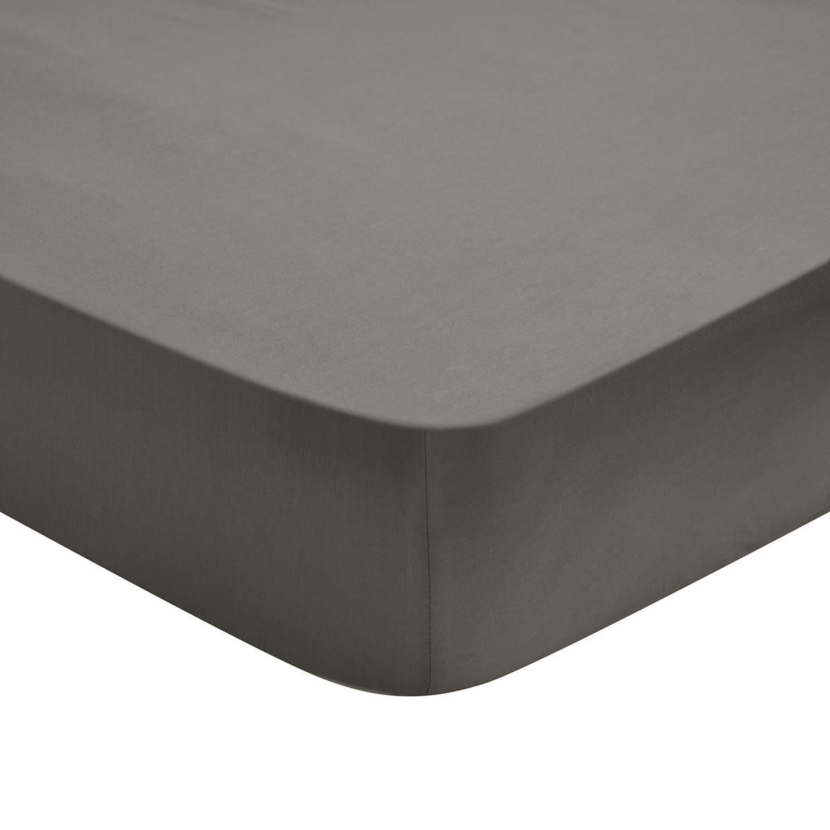 INFLUENCE - Drap Housse   Percale Granit 90x190 cm - DODO