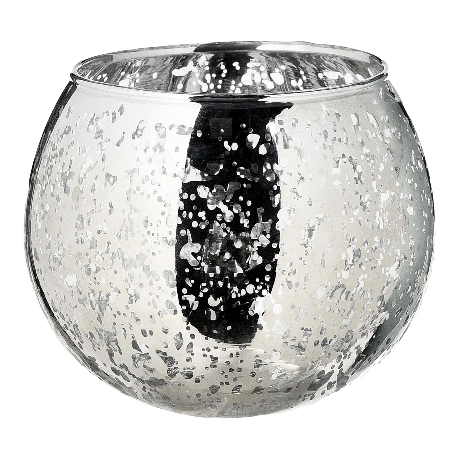 Teelichthalter Silber, ⌀ 10 cm, H 80 mm