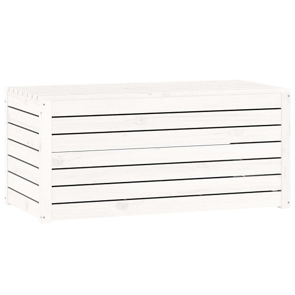 Boîte coffre de jardin 101 x bois blanc Helloshop26