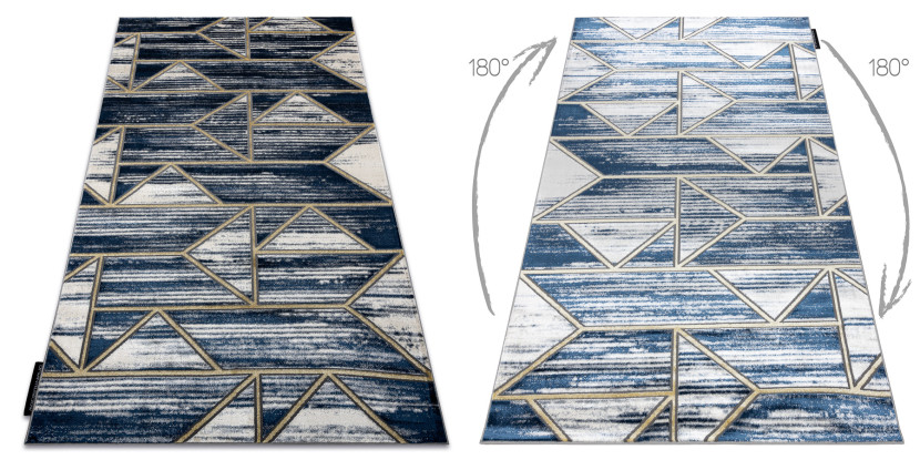 Dywan DE LUXE nowoczesny 462 Geometryczny - Strukturalny 120x170 cm