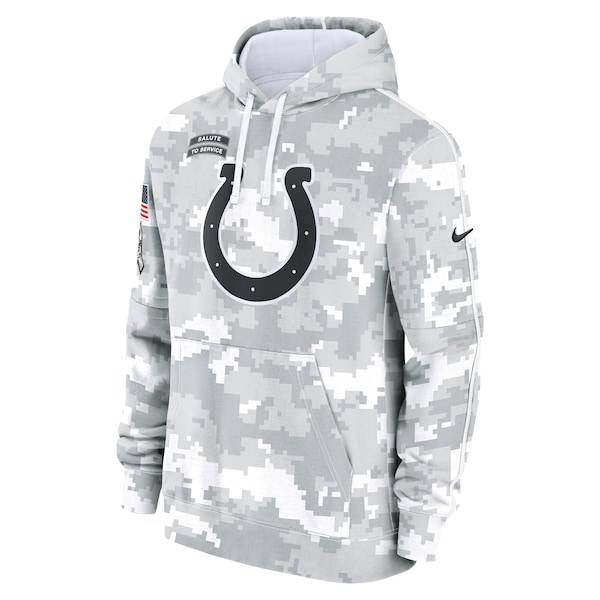 Indianapolis Colts Nike 2024 Salute to Service Club Fleece Pullover Hoodie - Arctic Camo